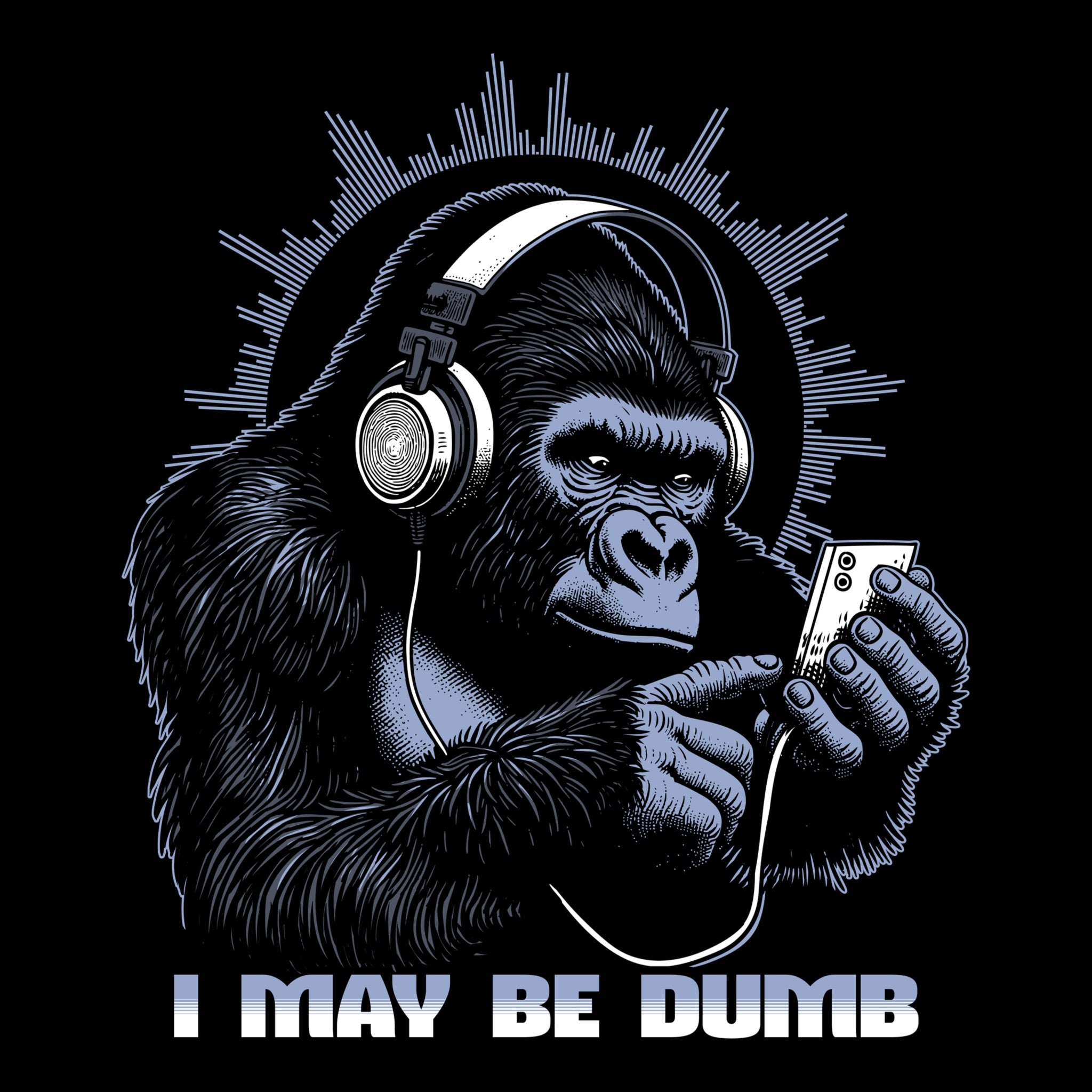 Maybe Dumb Tee Black Design