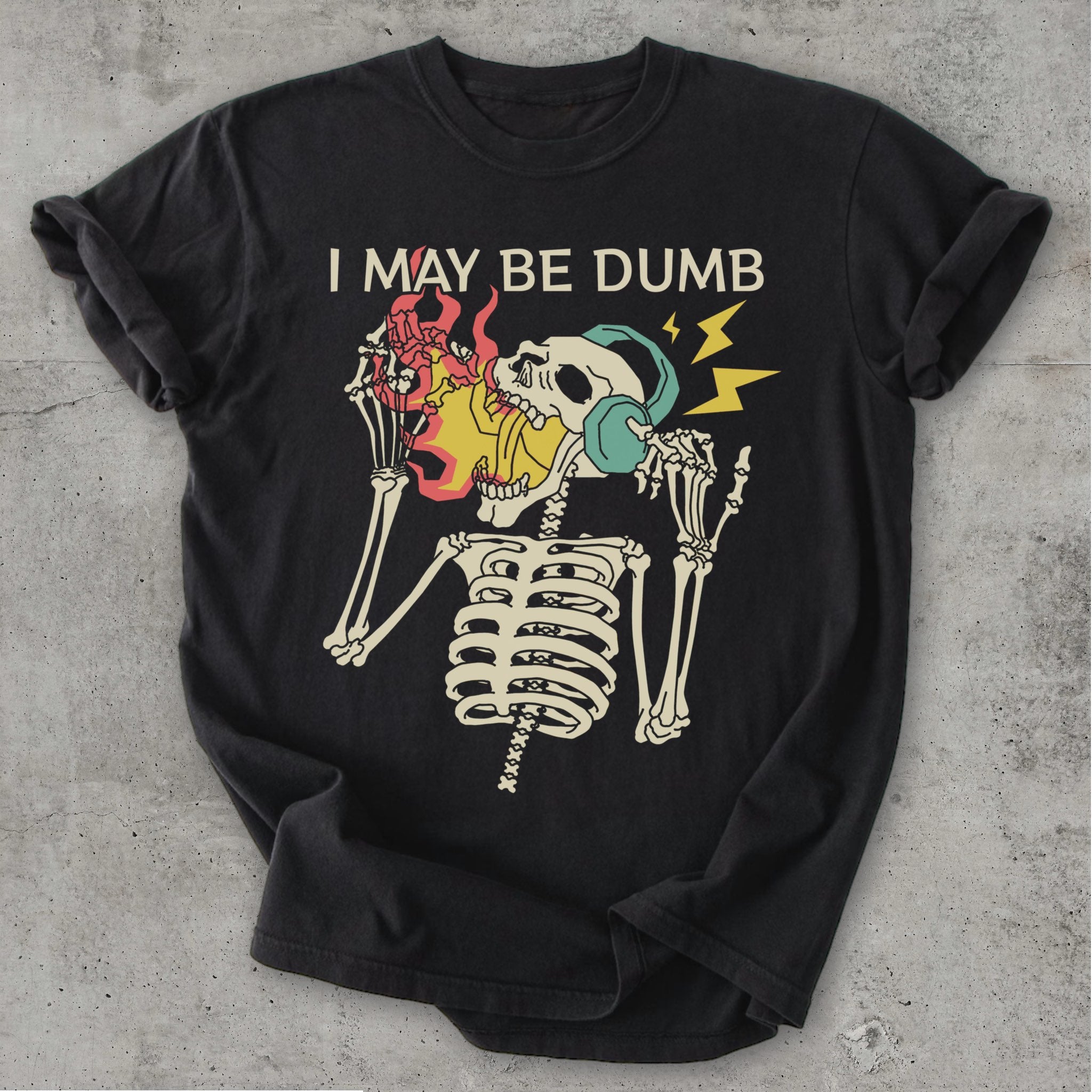 Maybe Dumb Tee Black Mockup