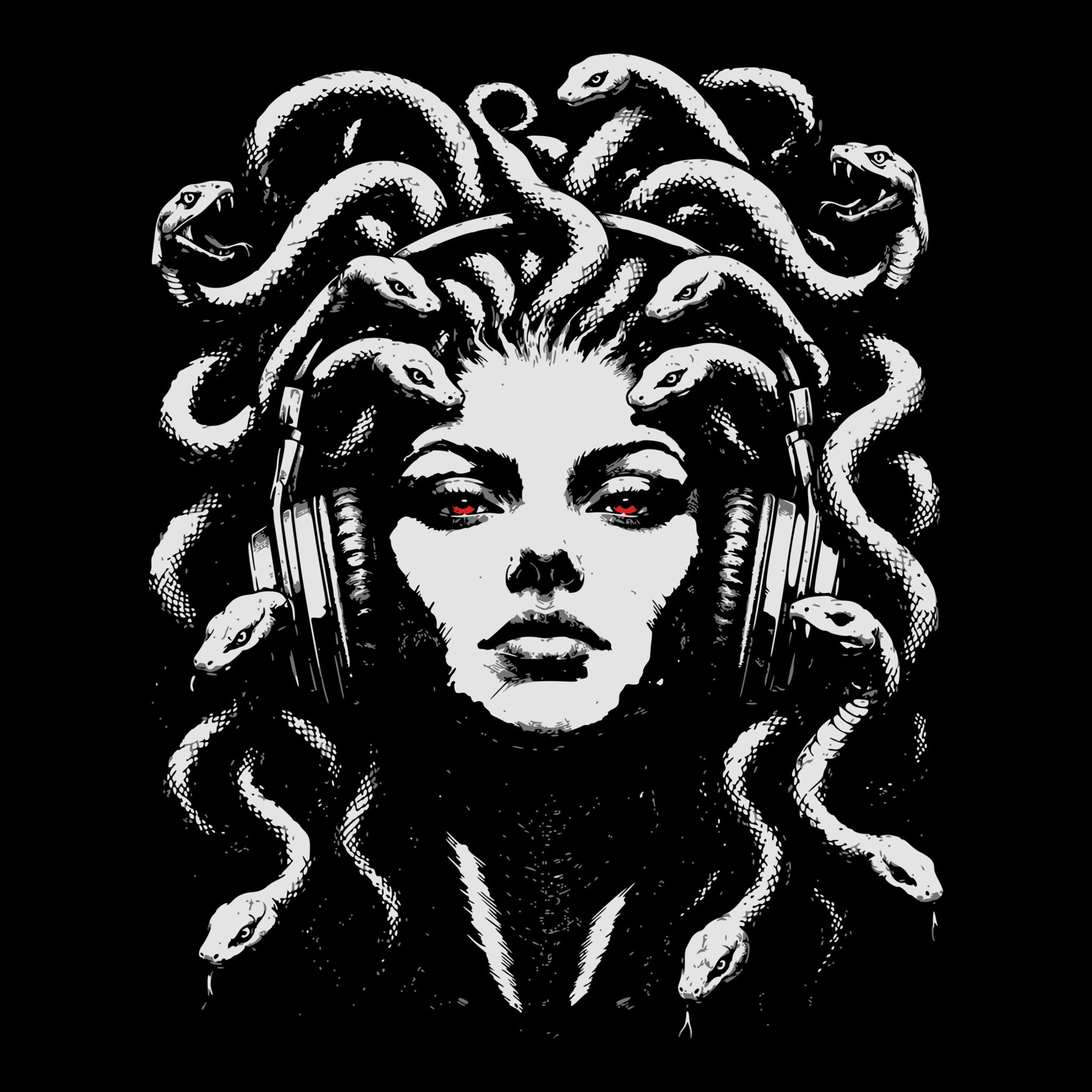 Medusa Tee Black Design