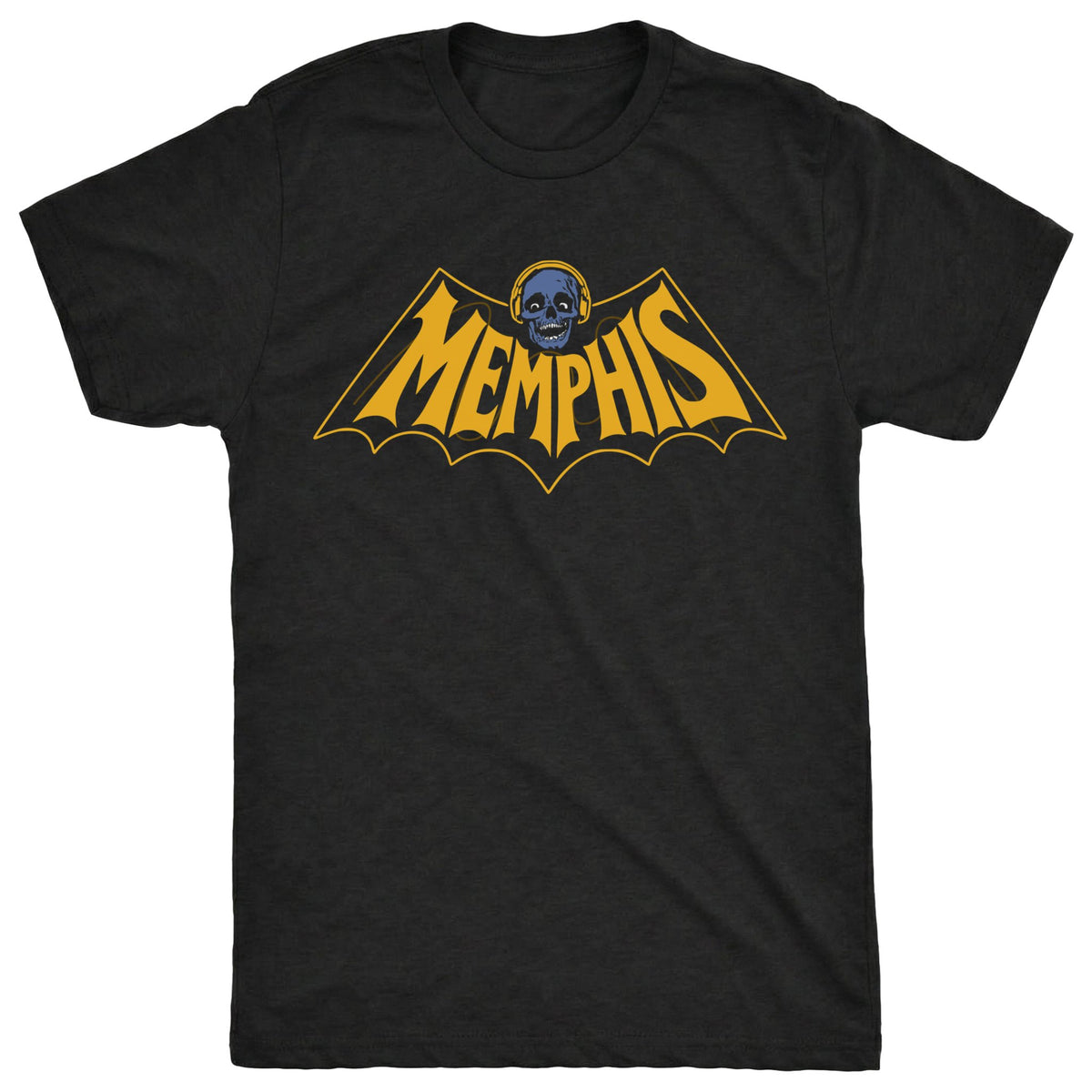 Memphis Bat Tee Black Mockup