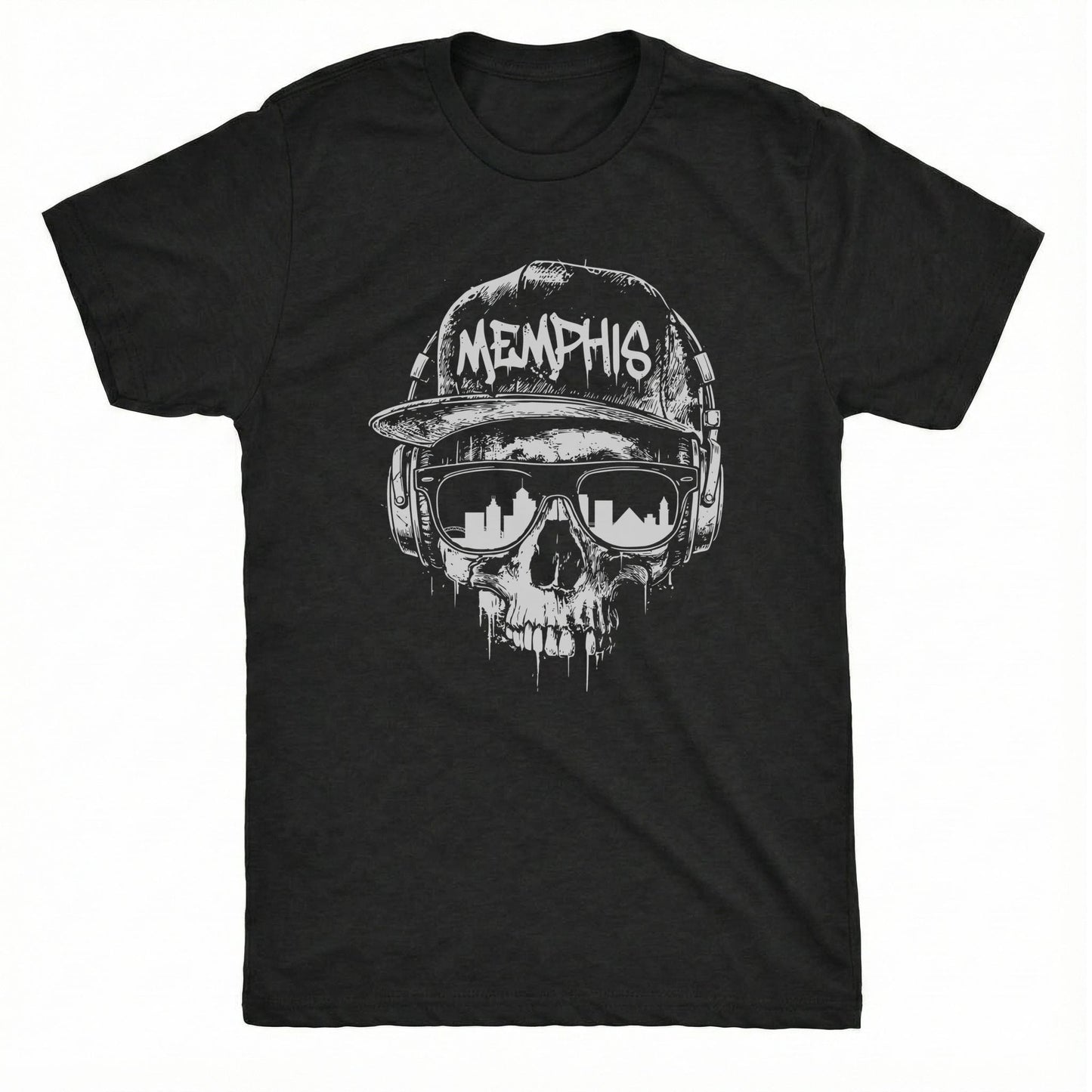 Memphis Smile Tee Black Mockup