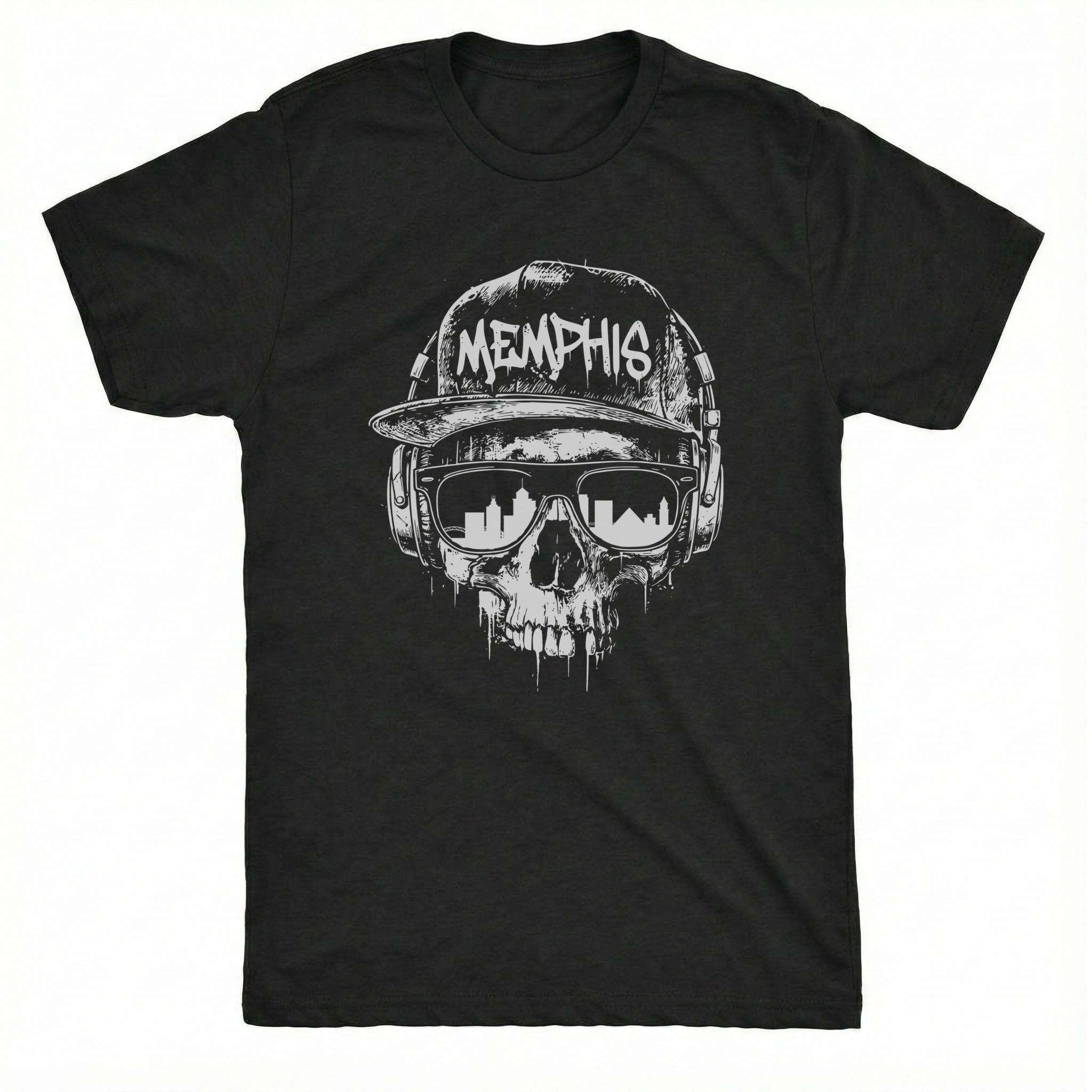 Memphis Smile Tee Black Mockup