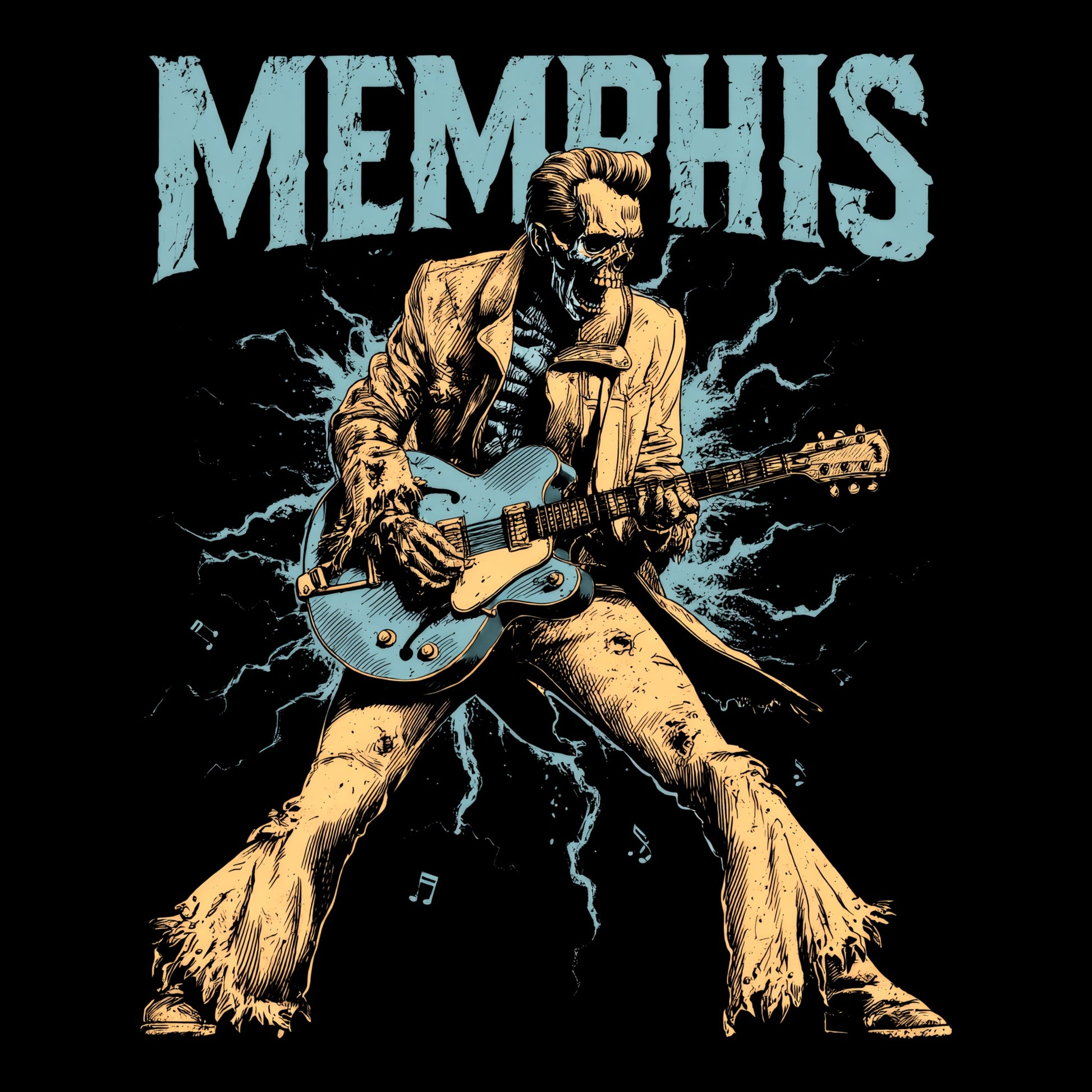 Memphis Rockability T-Shirt Design