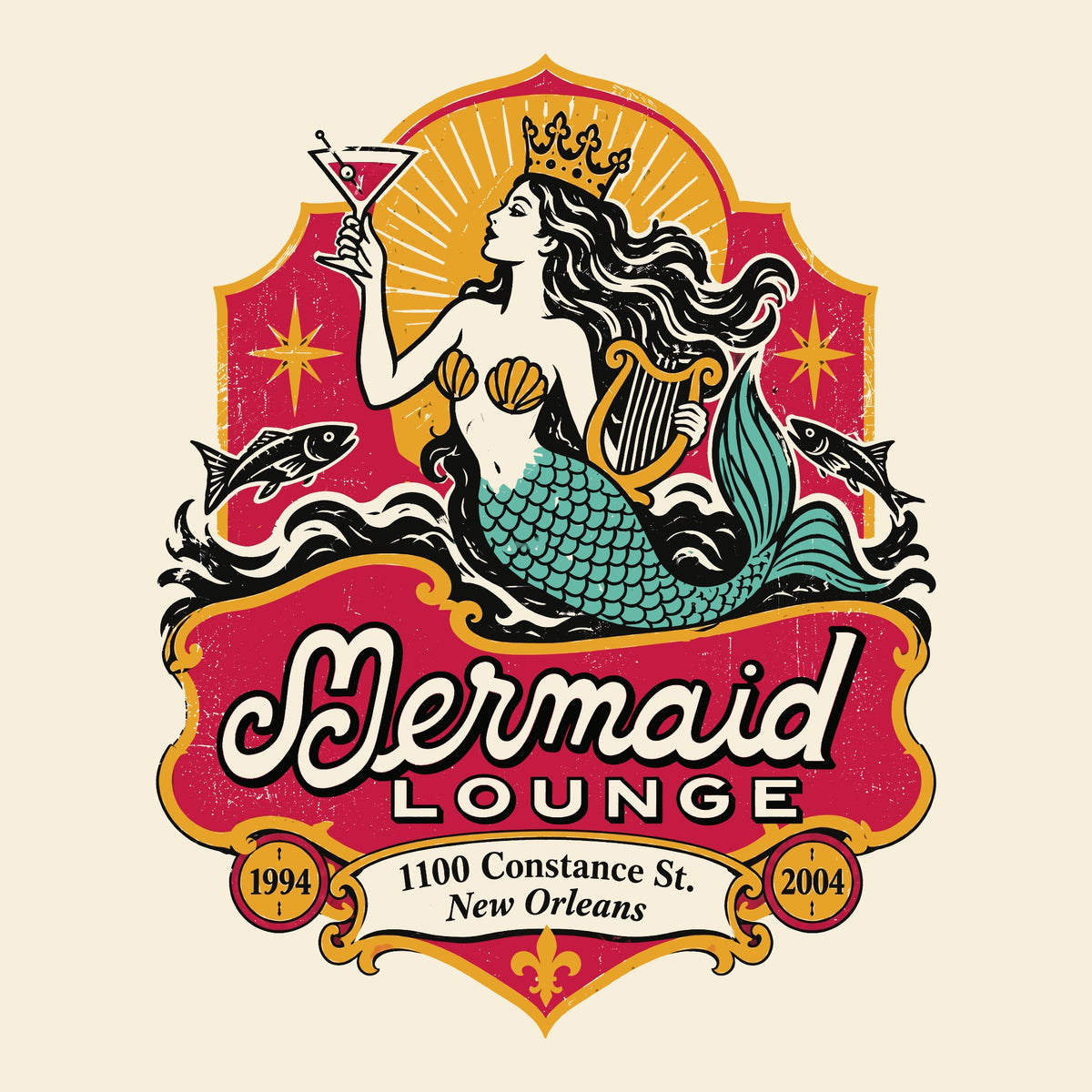 Mermaid Lounge Tee Natural Design