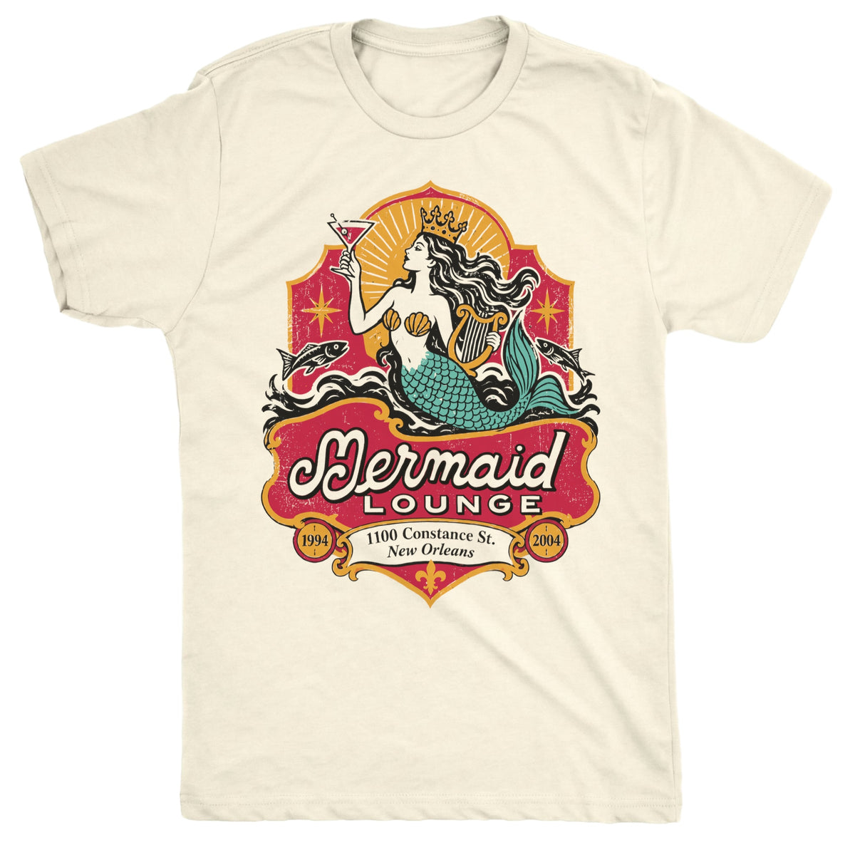 Mermaid Lounge Tee Natural Mockup