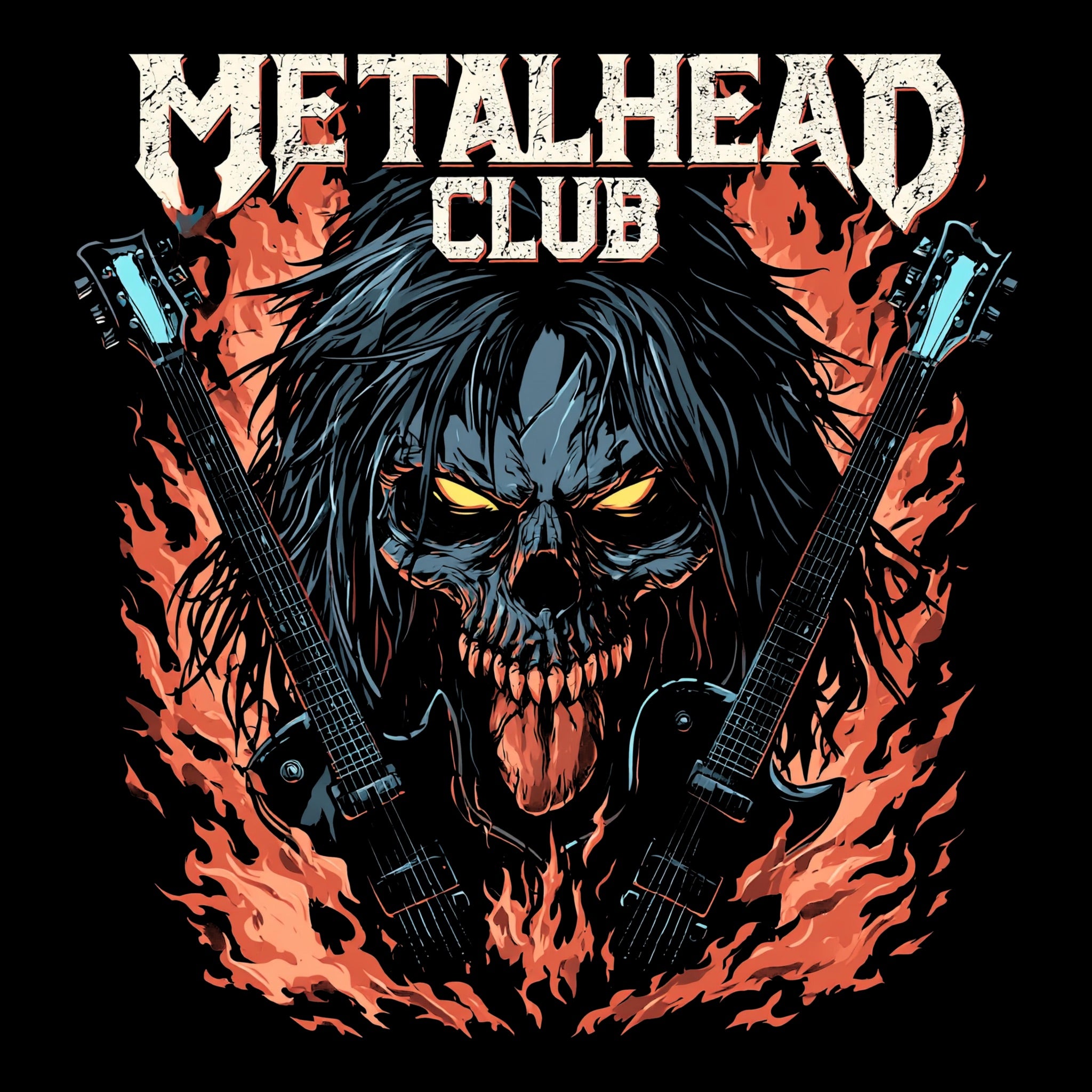 Metalhead Club Tee Black Design