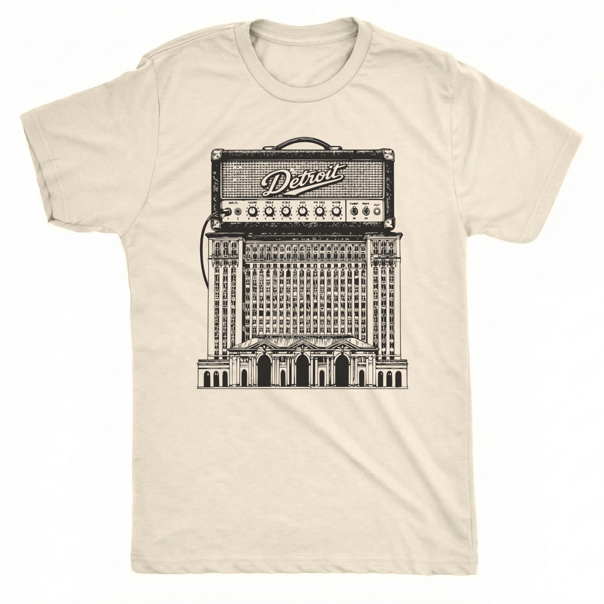 Mich. Station Tee Natural Mockup