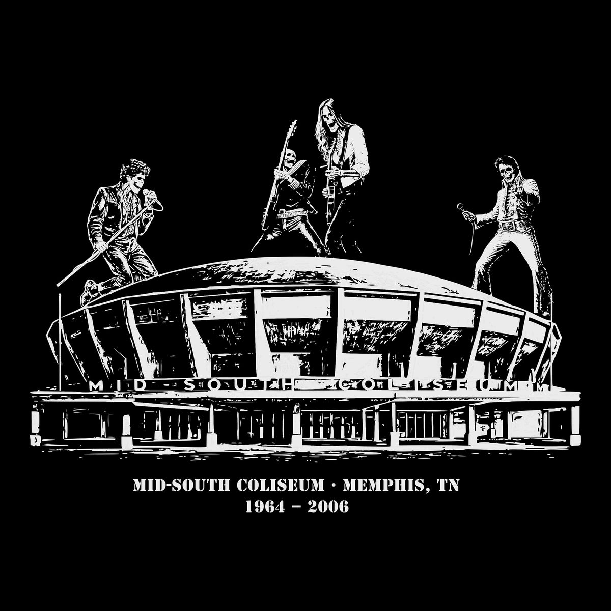 Mid-South Tee Black Design