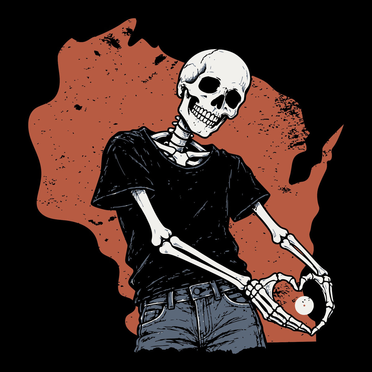 Mil Love Tee Black Design