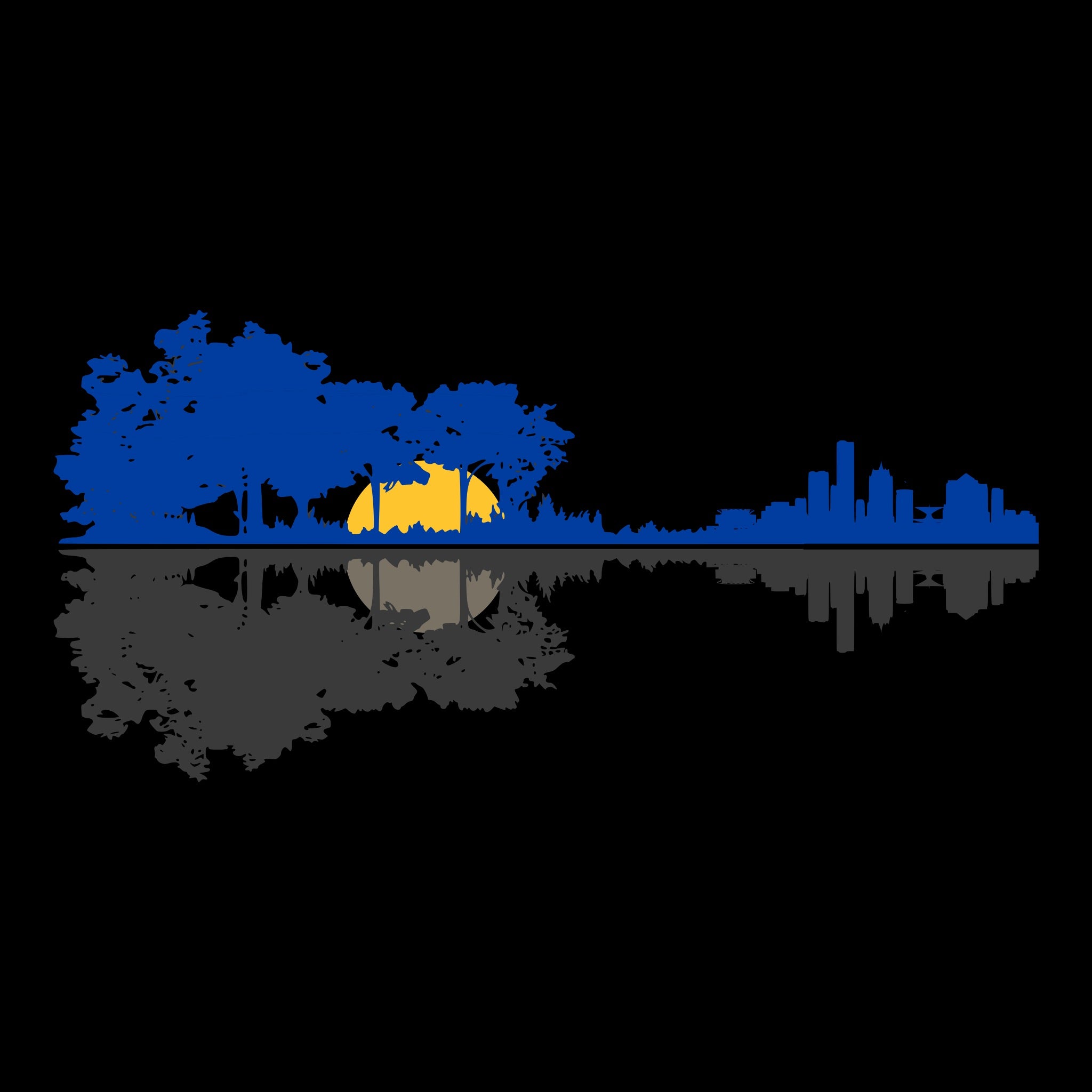 Mil Reflection Tee Black Design