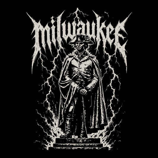 Mil Statue Tee Black Design