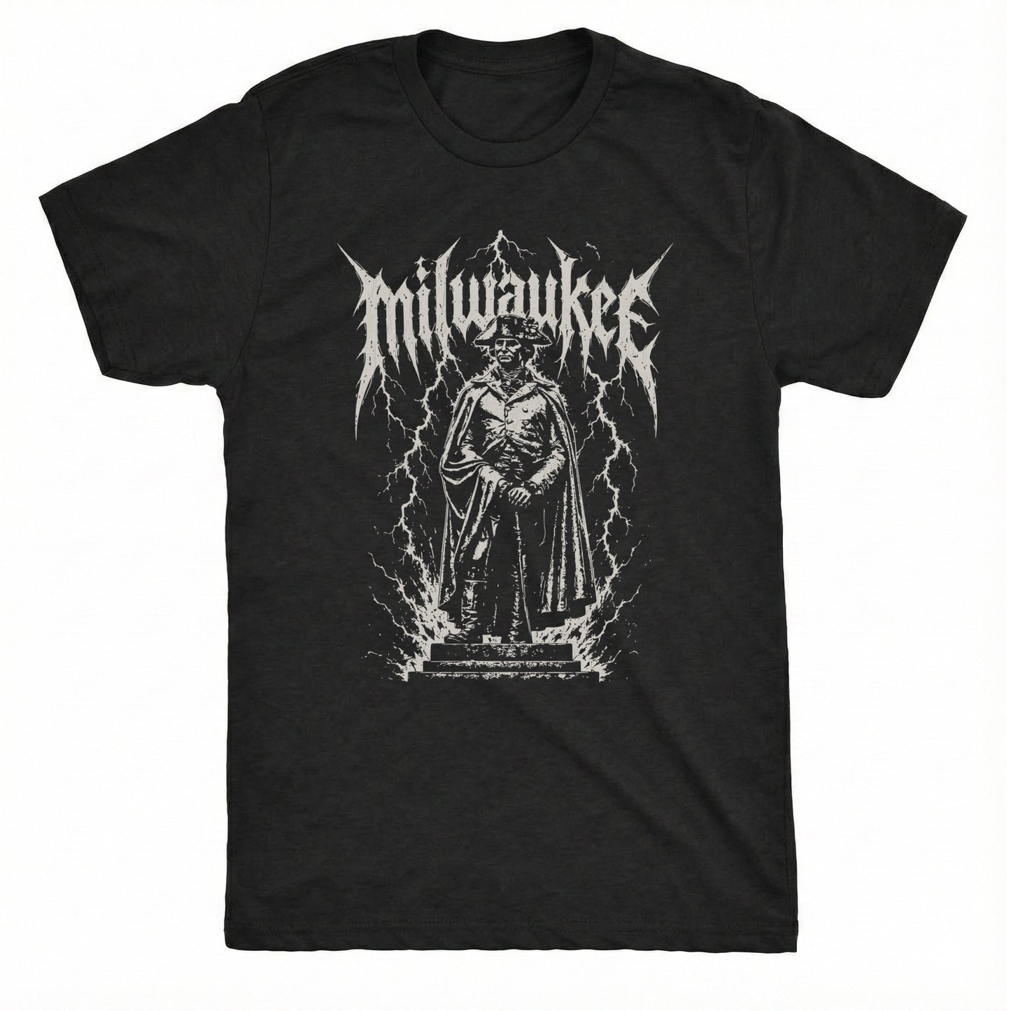 Mil Statue Tee Black Mockup