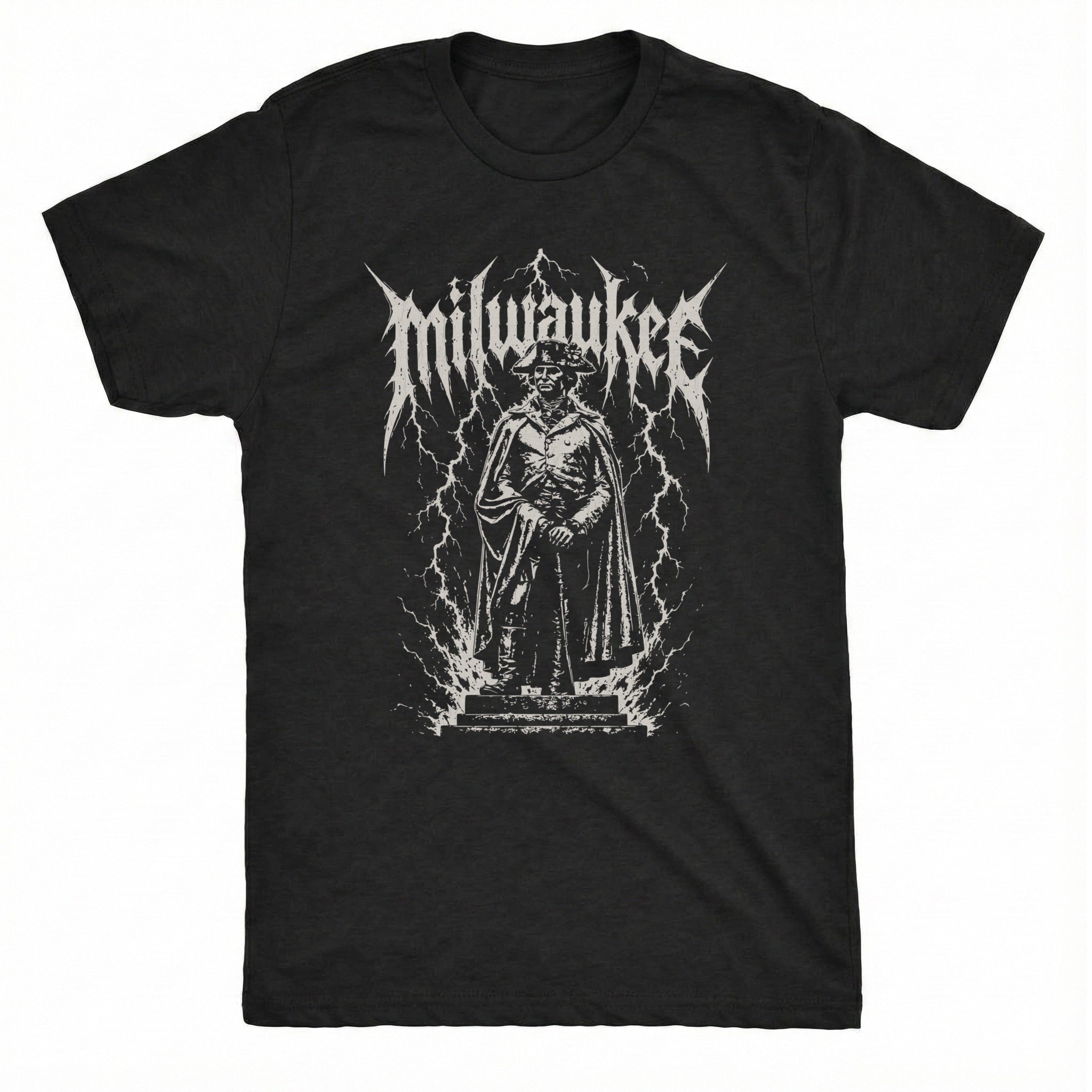 Mil Statue Tee Black Mockup