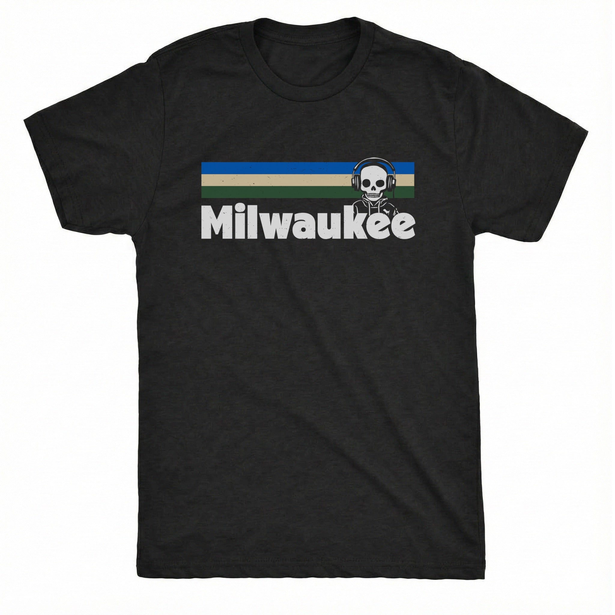 Mil Stripes Tee Black Mockup