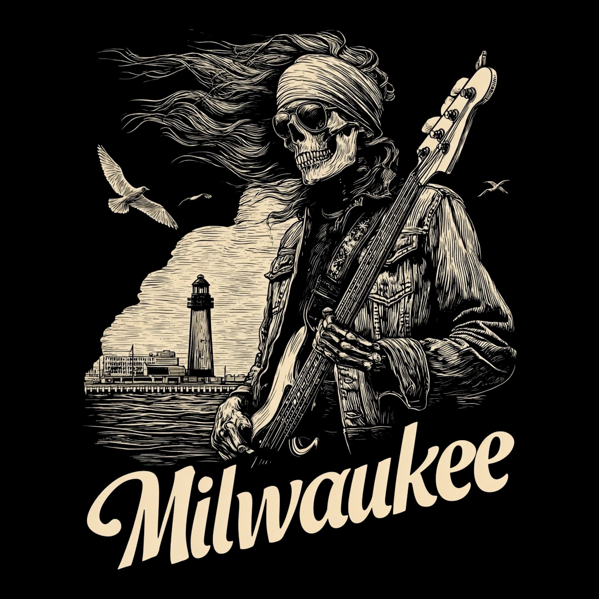 Milwaukee Jam Tee Black Design