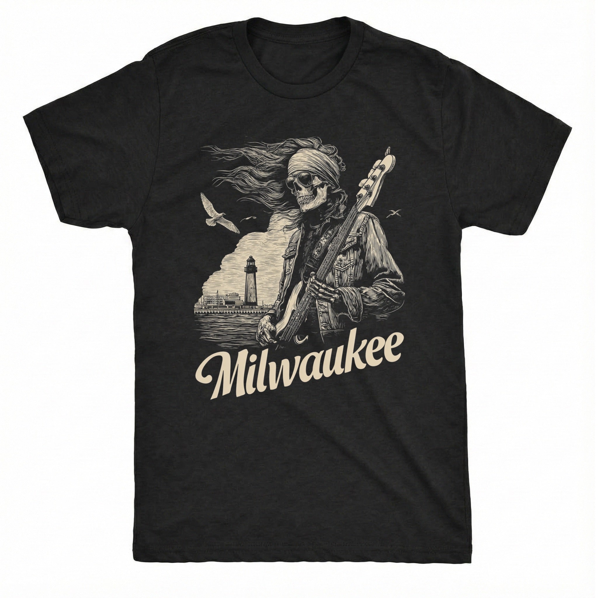 Milwaukee Jam Tee Black Mockup