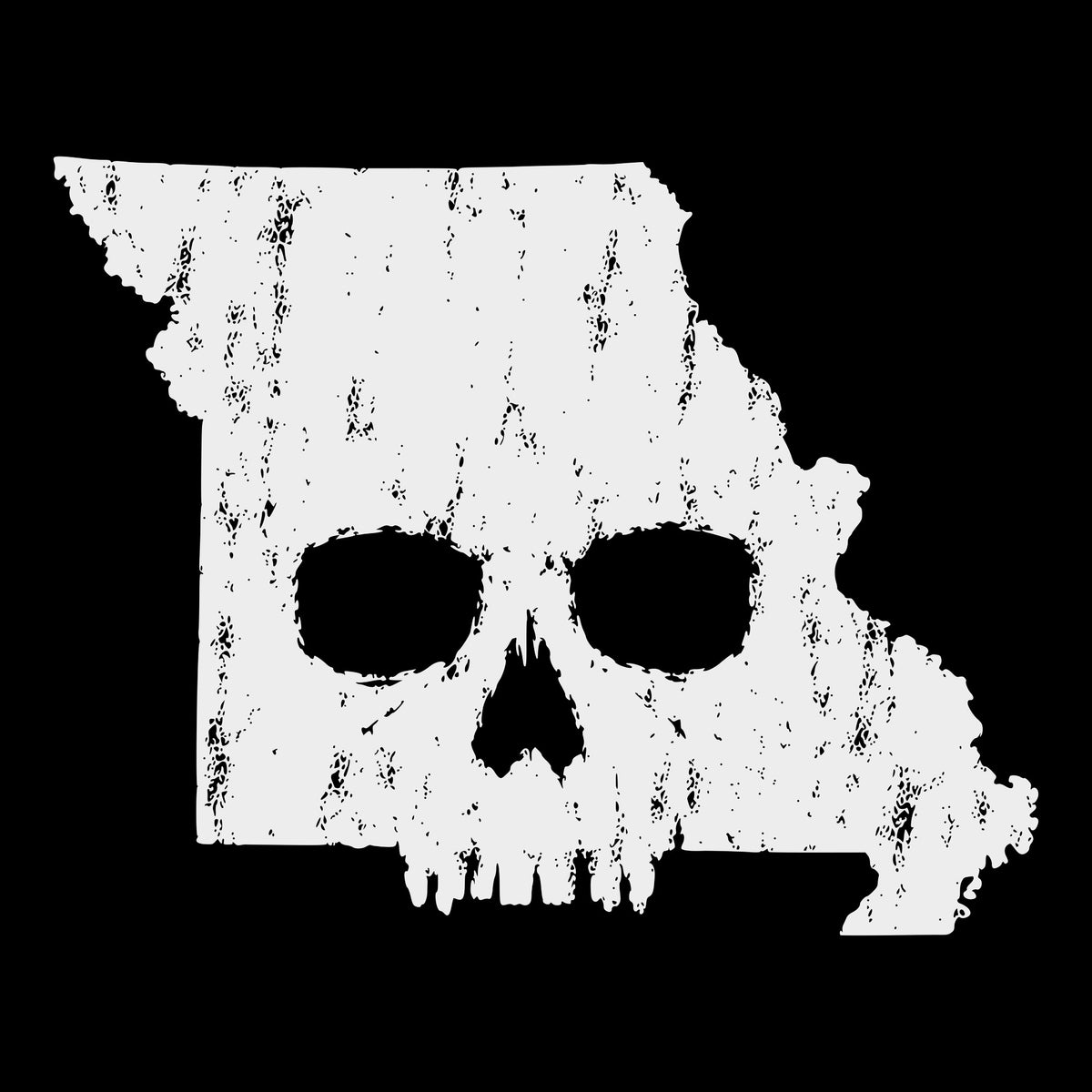 Missouri Skull Tee Black Design