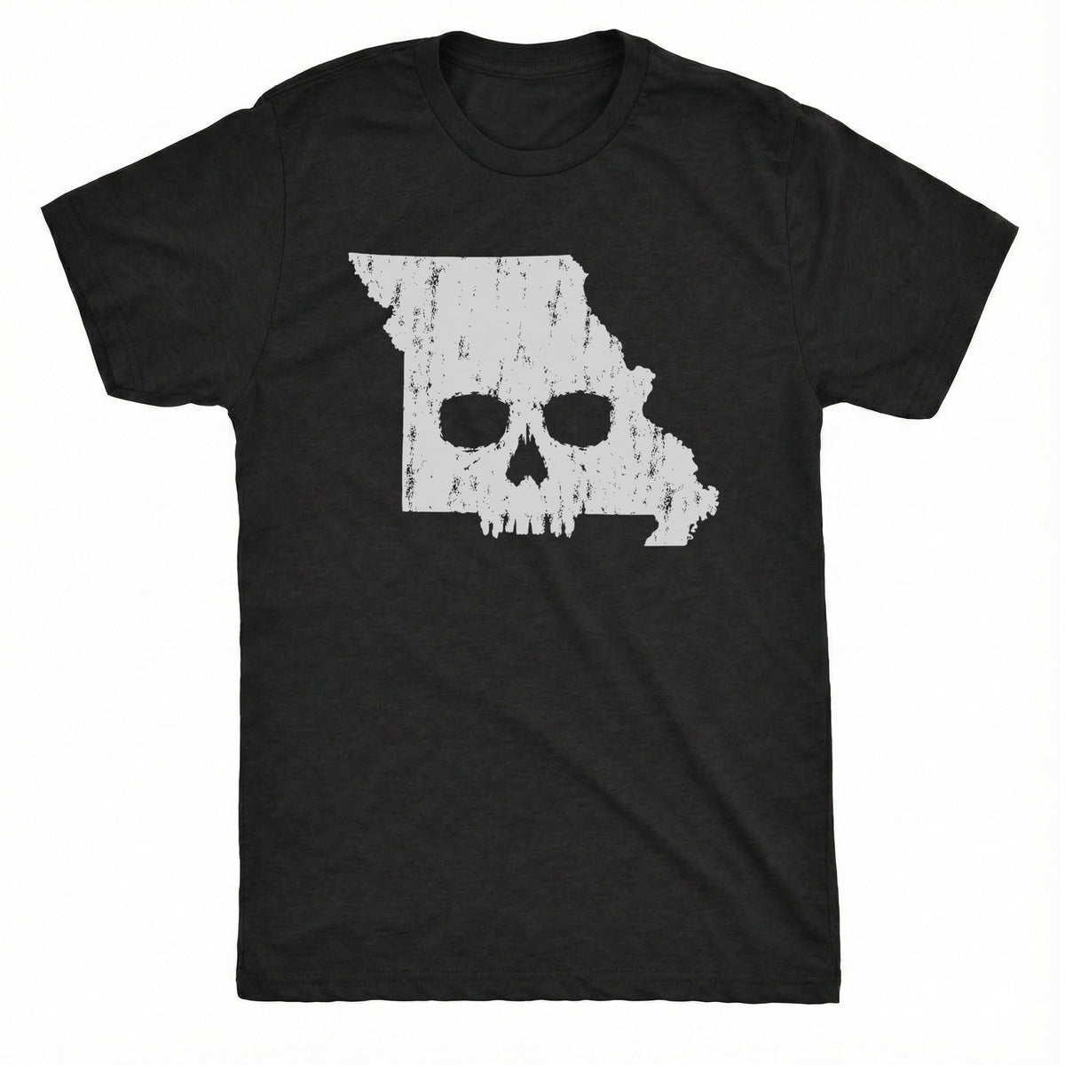 Missouri Skull Tee Black Mockup