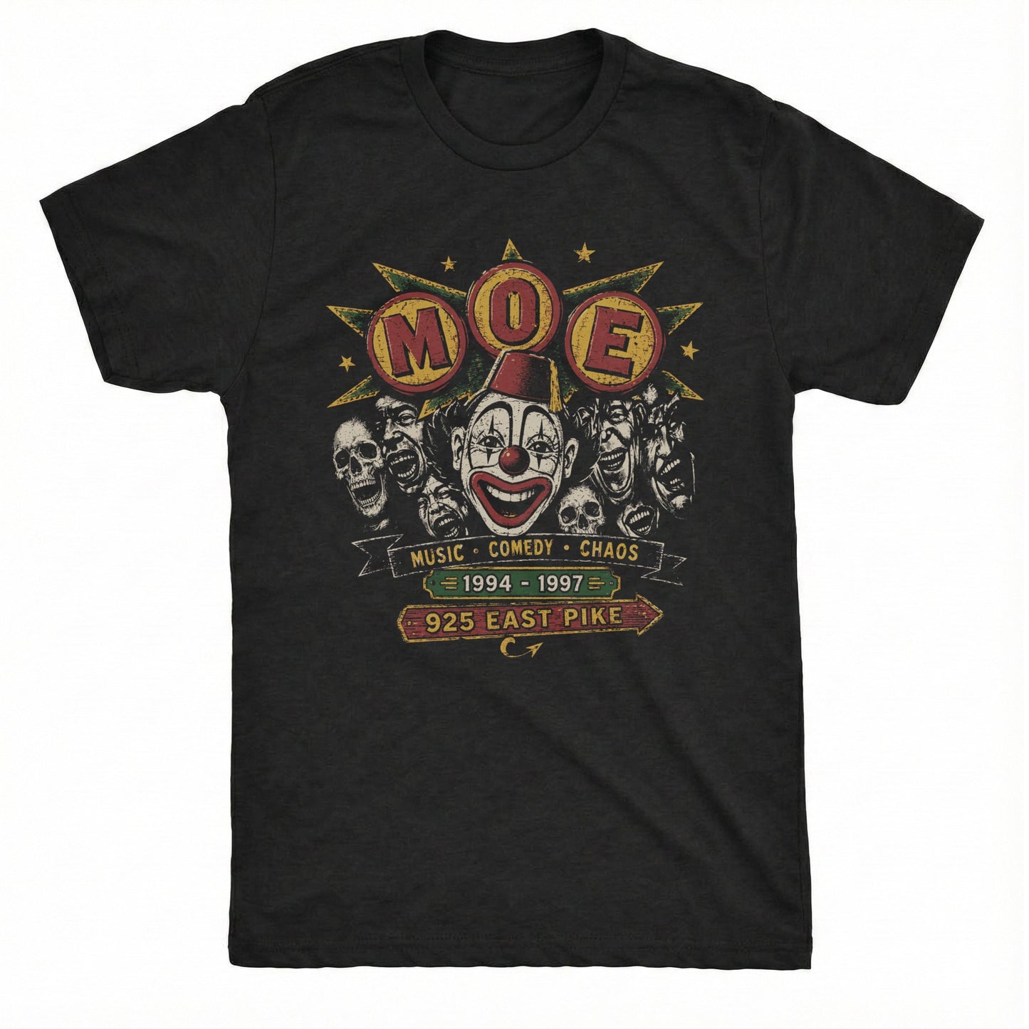 Mo'Roc'N Cafe Tee Black Mockup