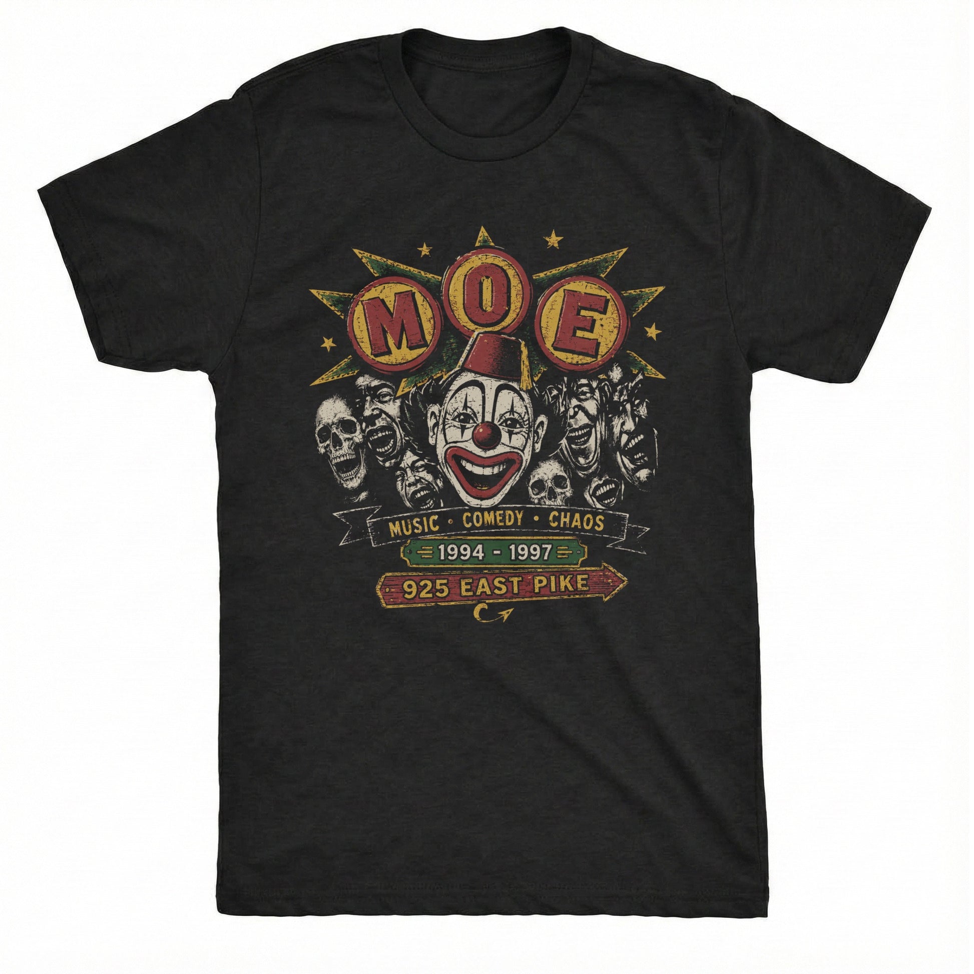 Mo'Roc'N Cafe Tee Black Mockup