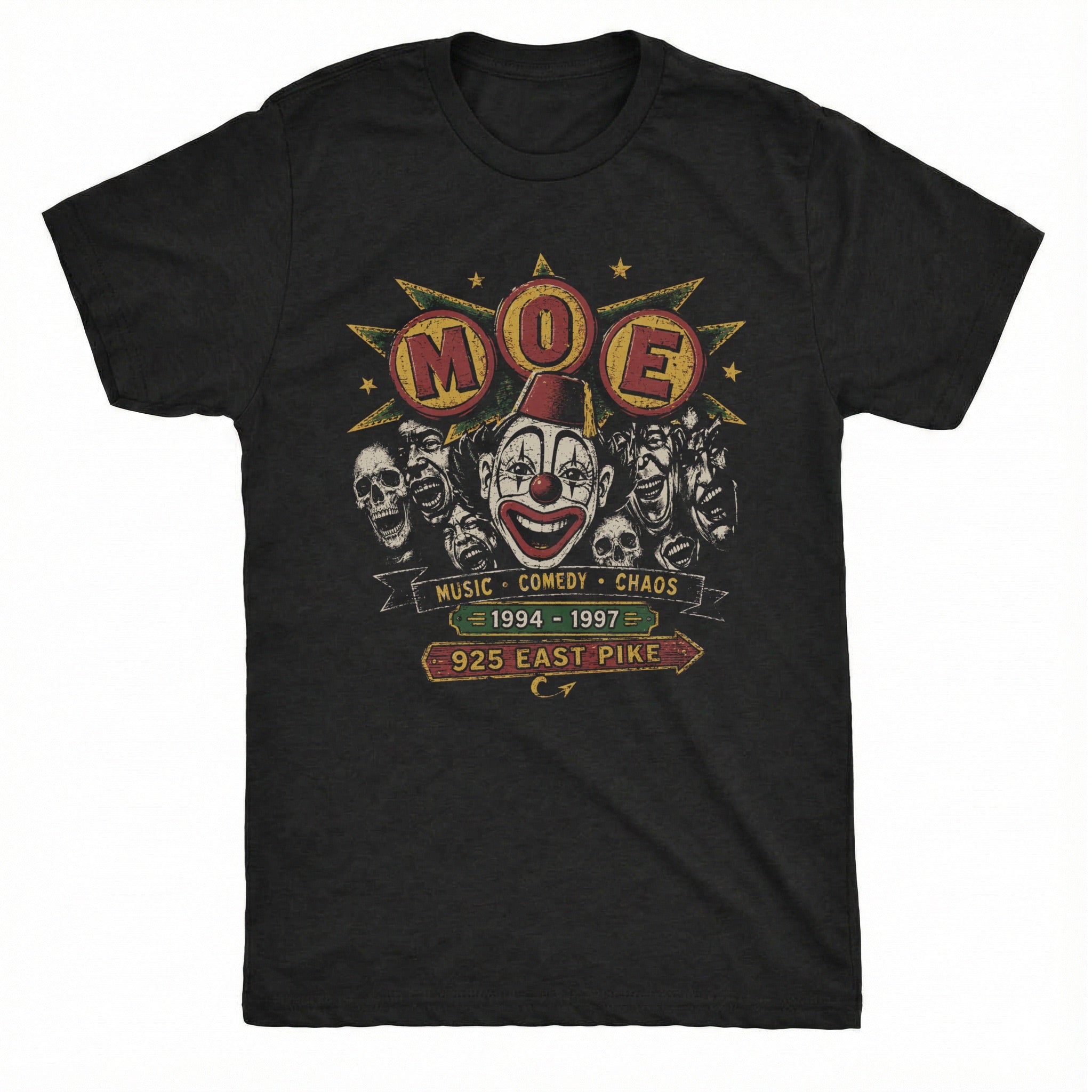 Mo'Roc'N Cafe Tee Black Mockup