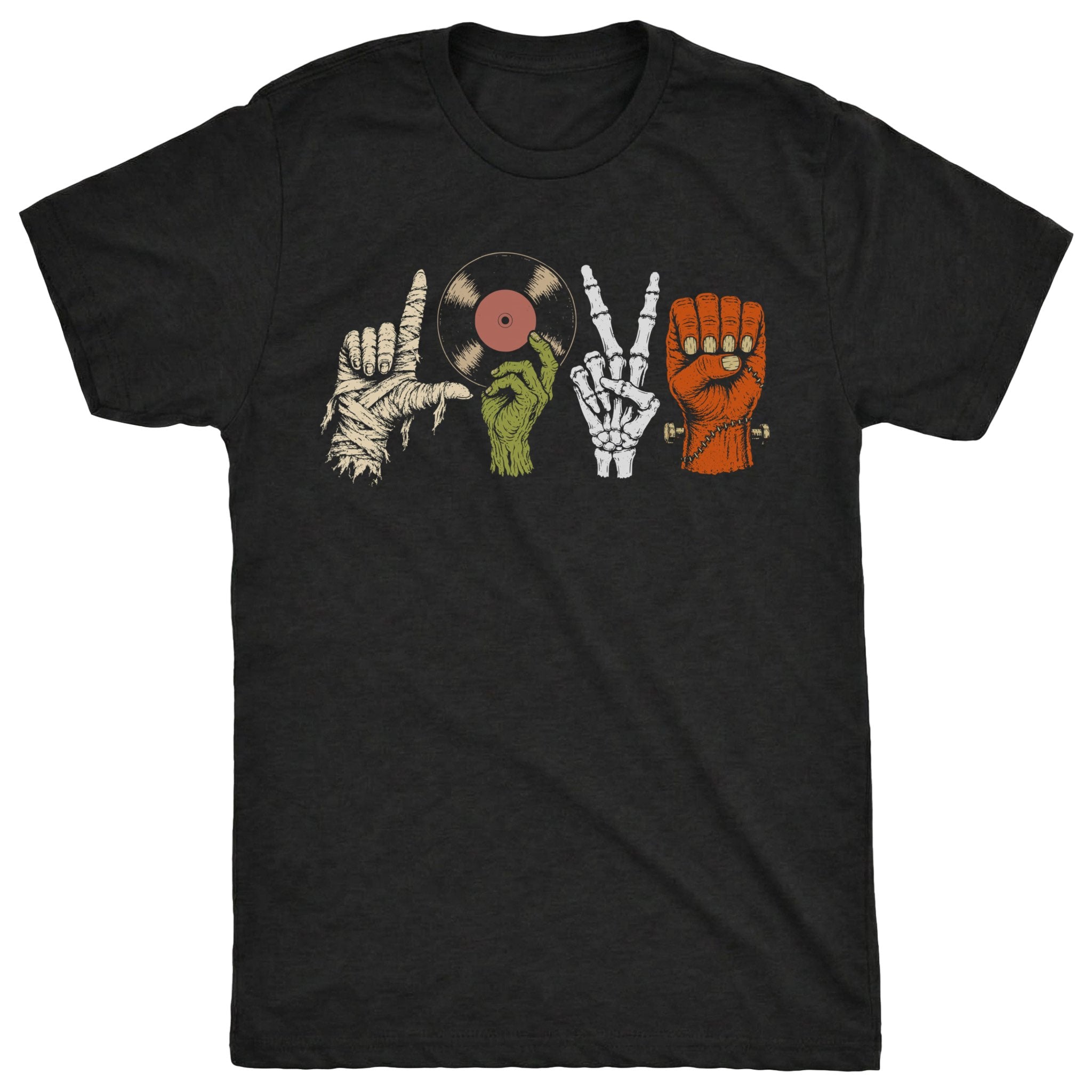 Monster Love Tee Black Mockup