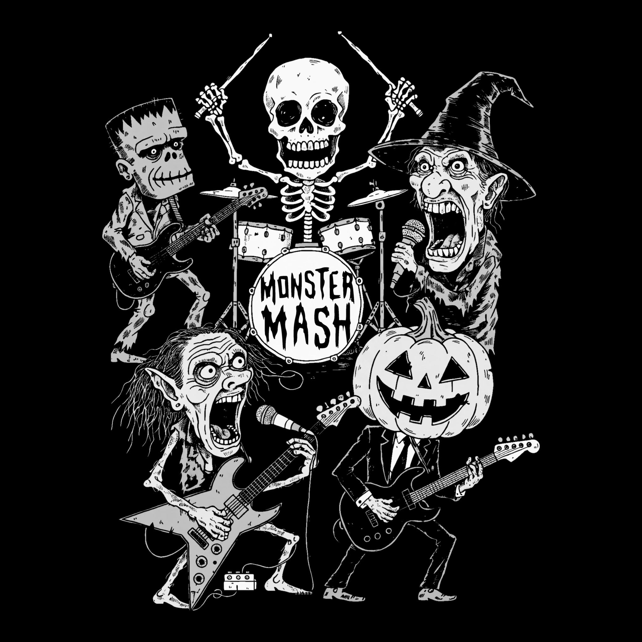 Monster Mash Tee Black Design