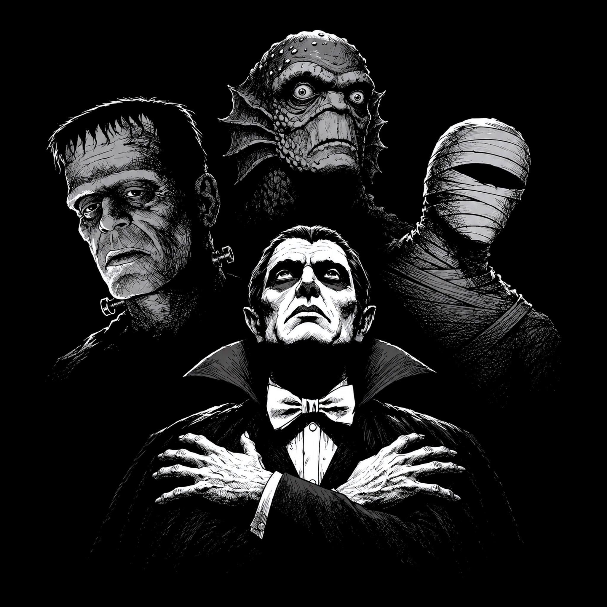 Monster Rhapsody Tee Black Design