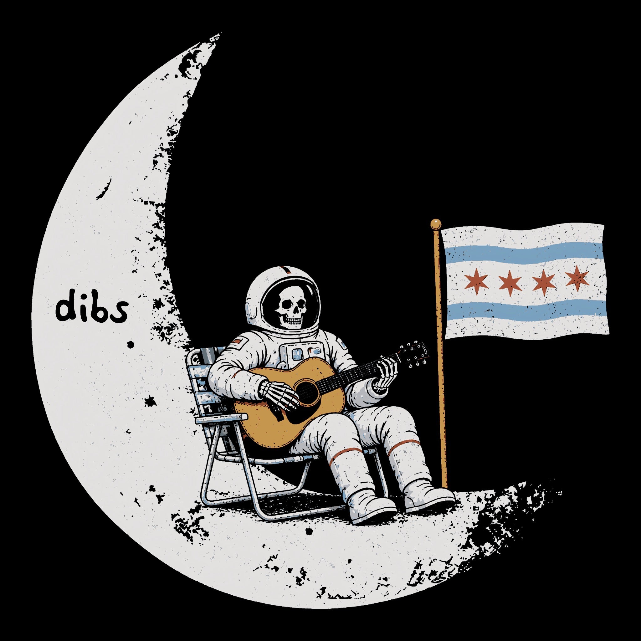 Moon Dibs Tee Black Design