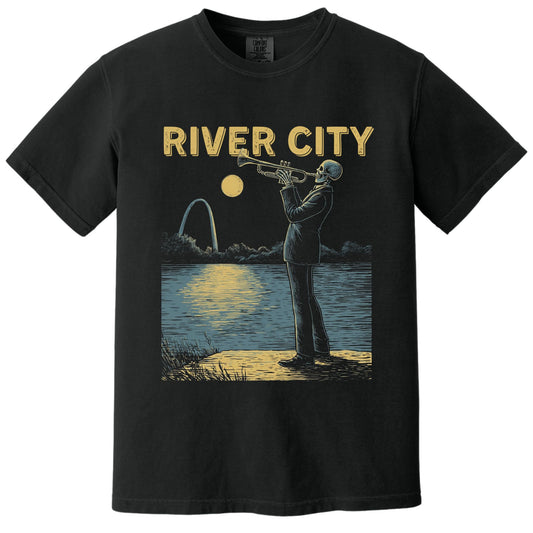 Moonlit Trumpeter Tee | Comfort Colors® 1717 Black