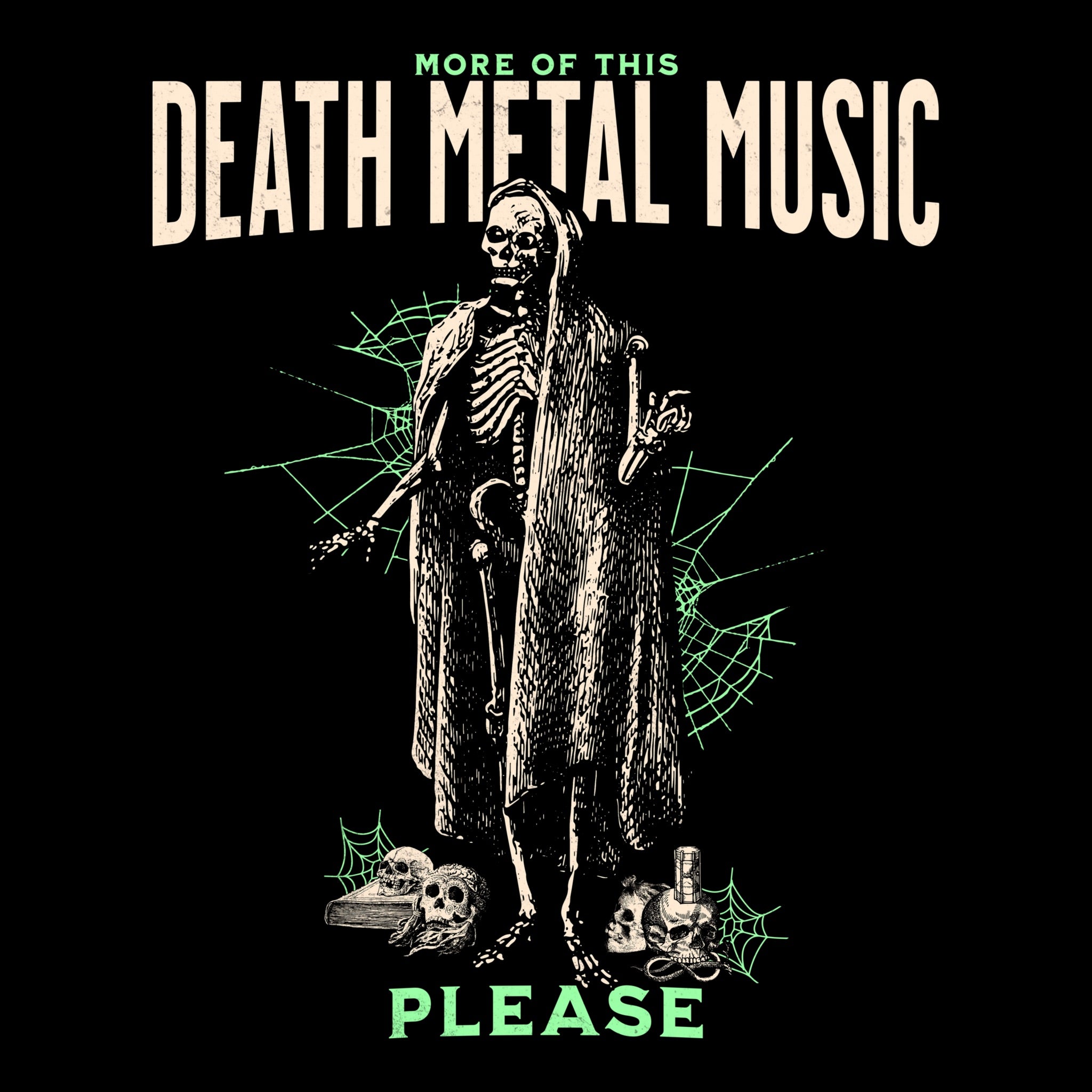 More Metal Tee Black Design