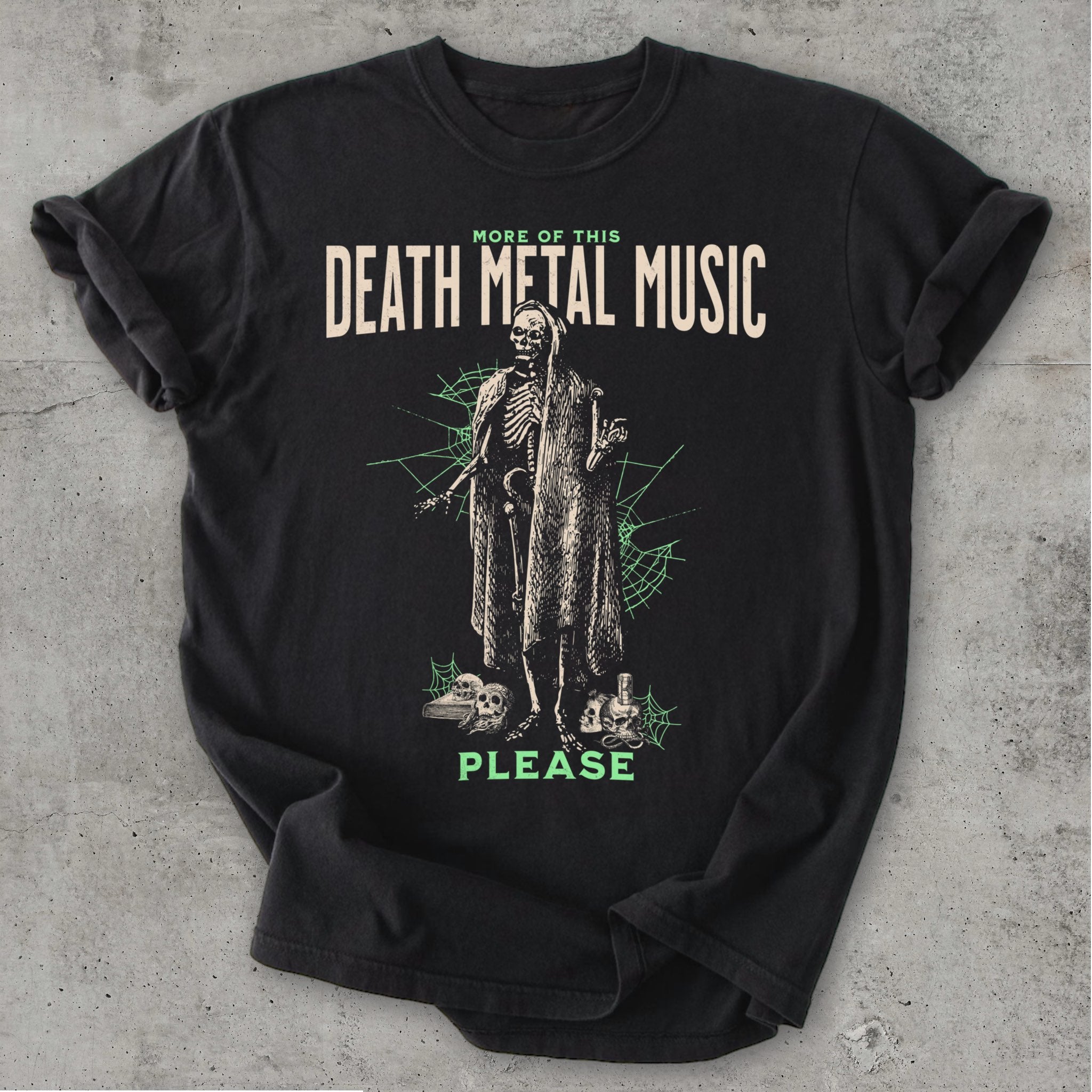 More Metal Tee Black Mockup