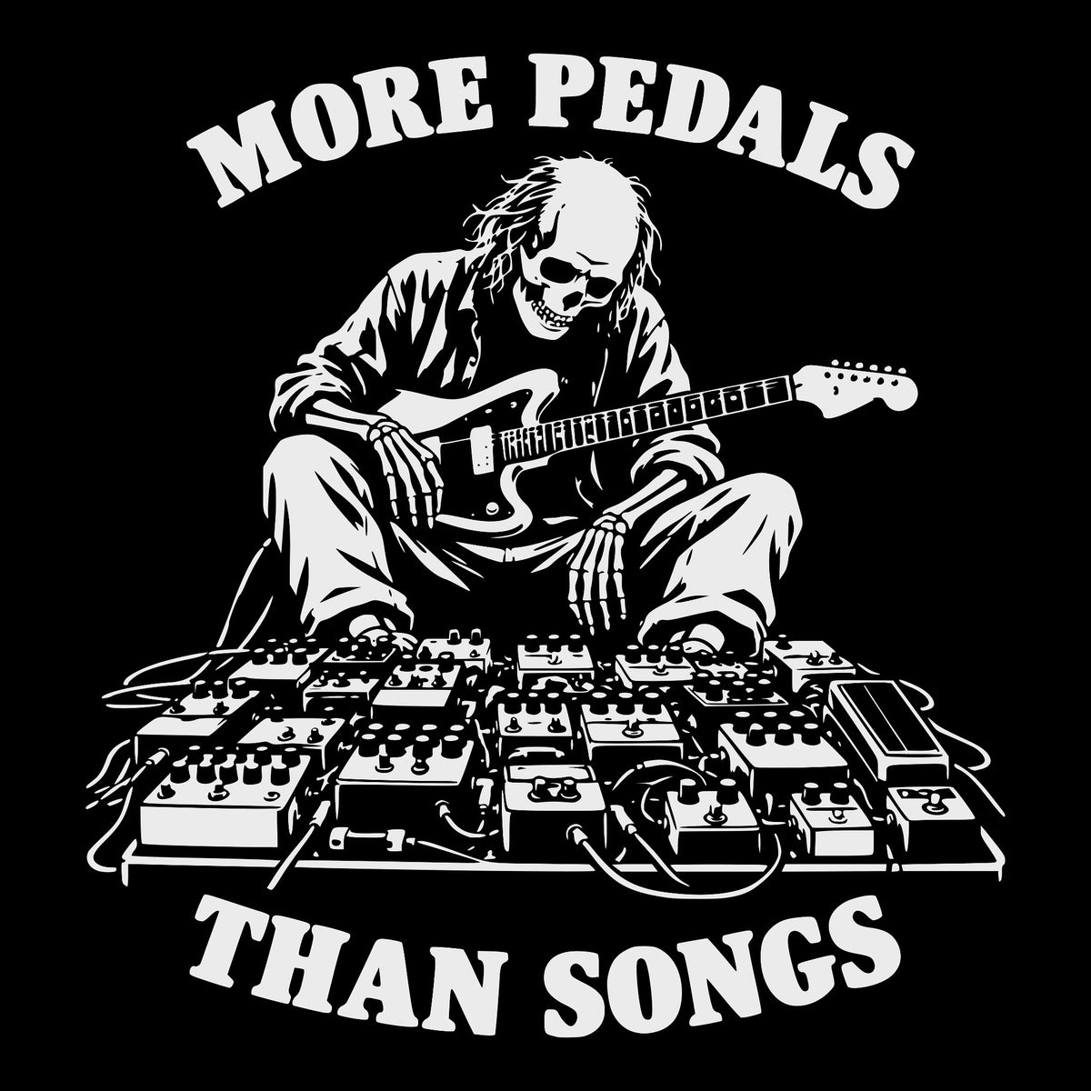 More Pedals Tee Black Design