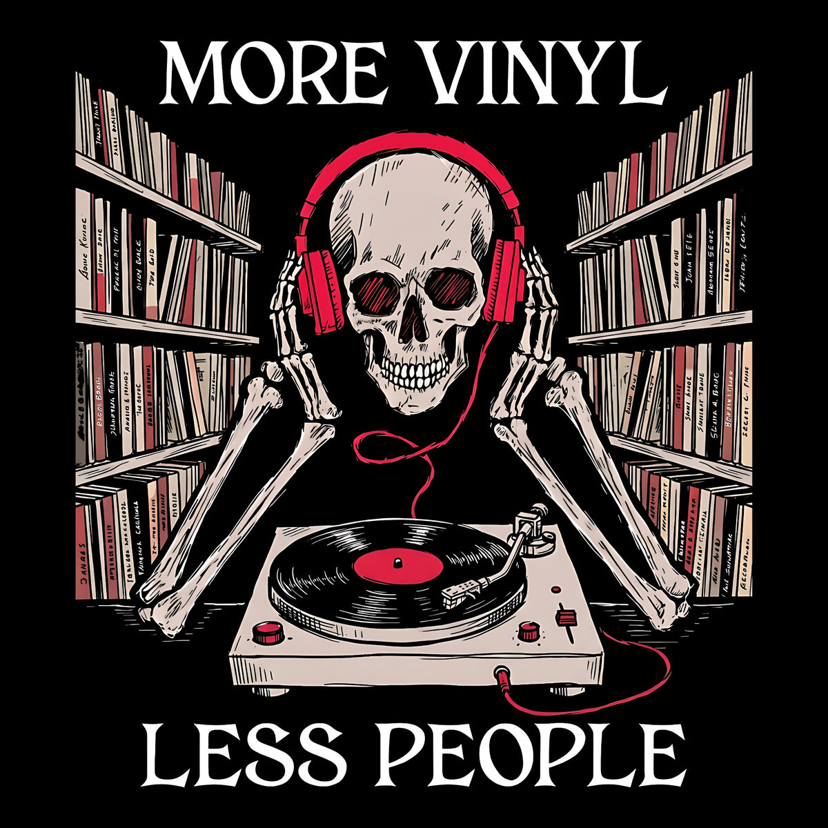 More Vinyl Tee Black Design
