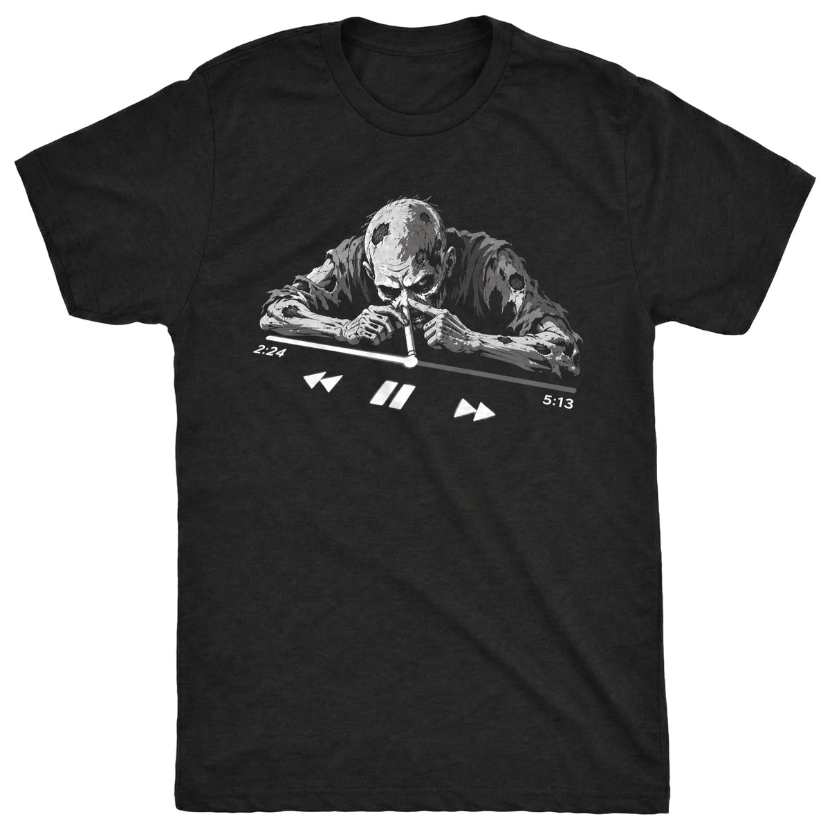 Music Line Tee Black Mockup