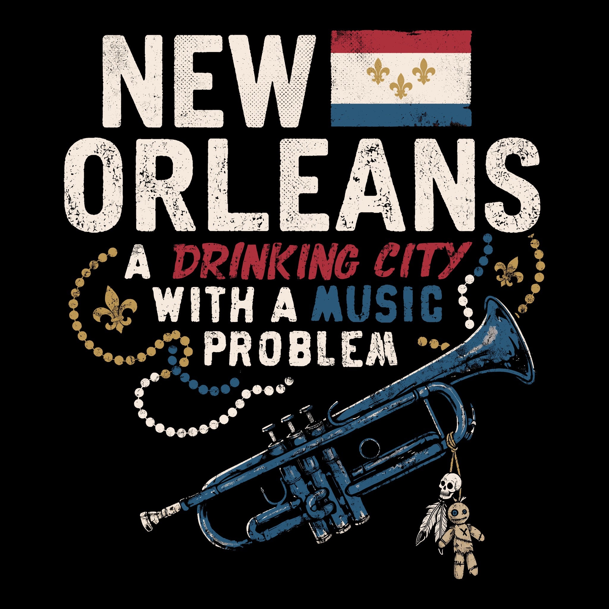 Music Problem Tee Black Design