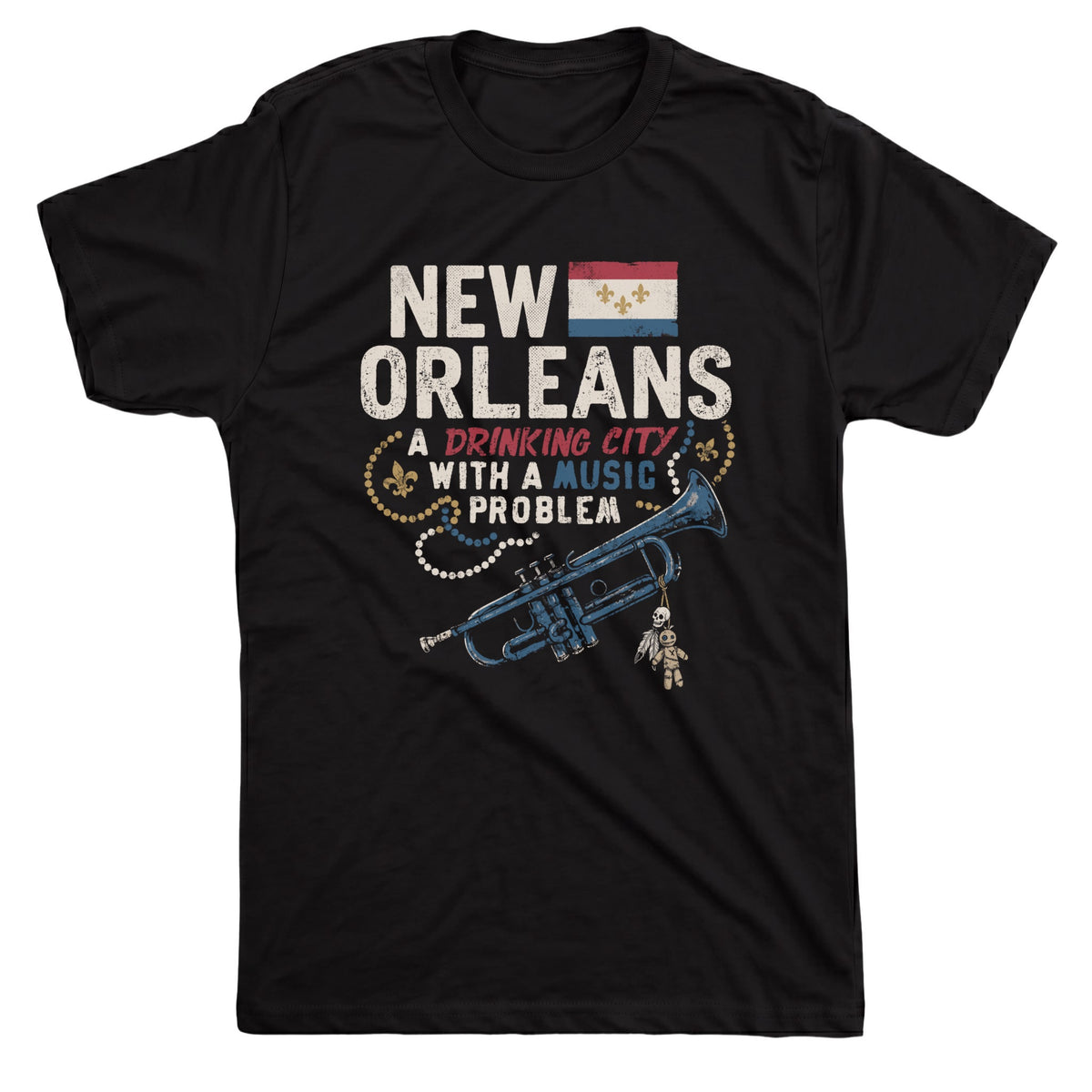 Music Problem Tee Black Mockup