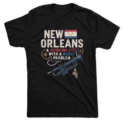 Music Problem Tee Black Mockup