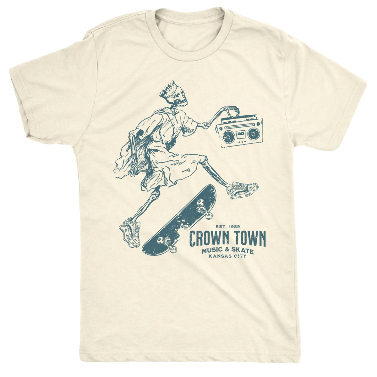 Music & Skate Tee Natural Mockup
