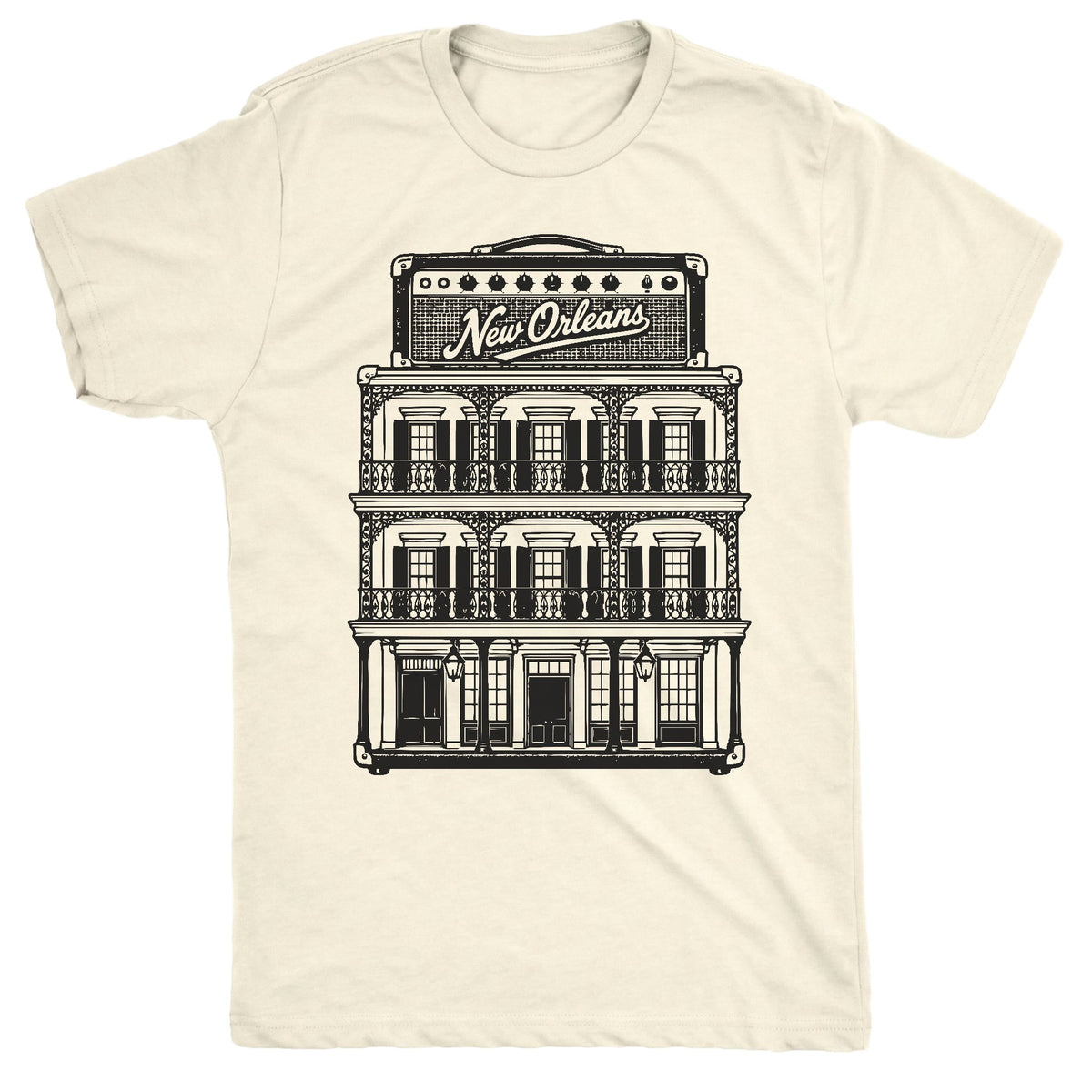 NOLA Amp Tee Natural Mockup