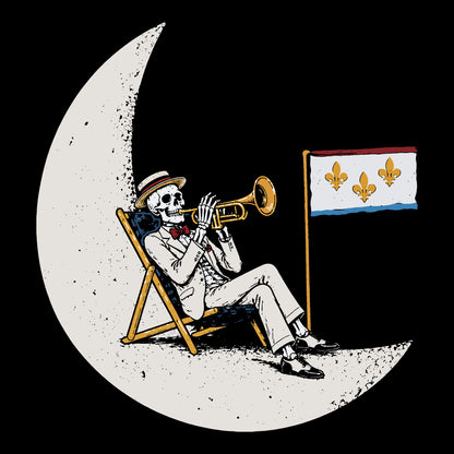 NOLA Moon Tee Black Design
