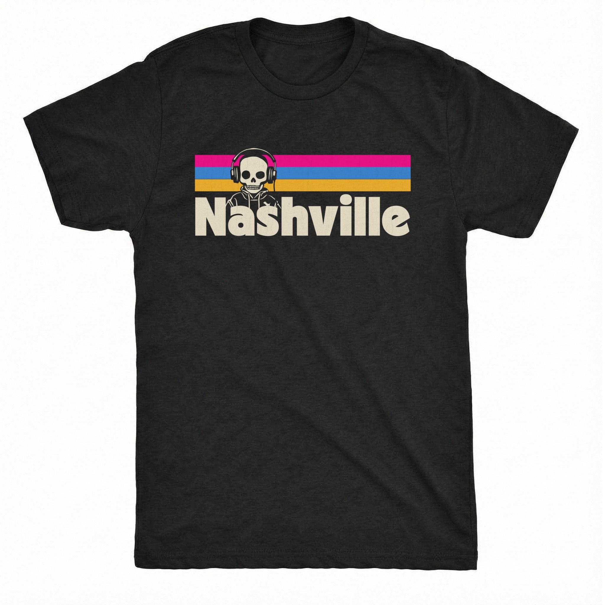 Nash Stripes Tee Black Mockup