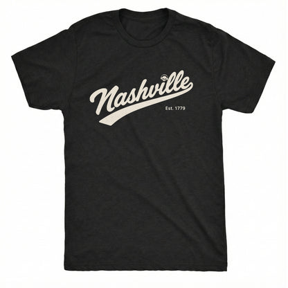 Nashville - Est. 1779 Tee Black Mockup