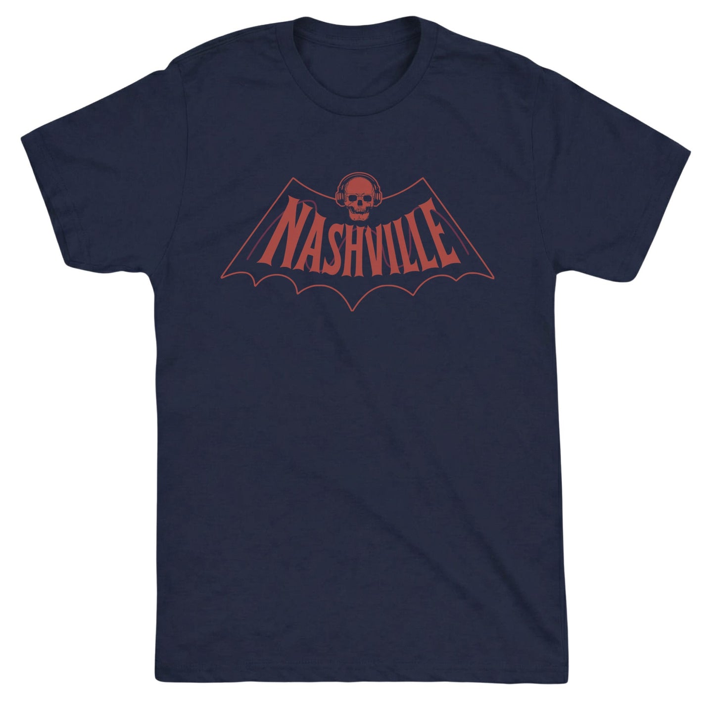 Nashville Bat Tee Navy Mockup