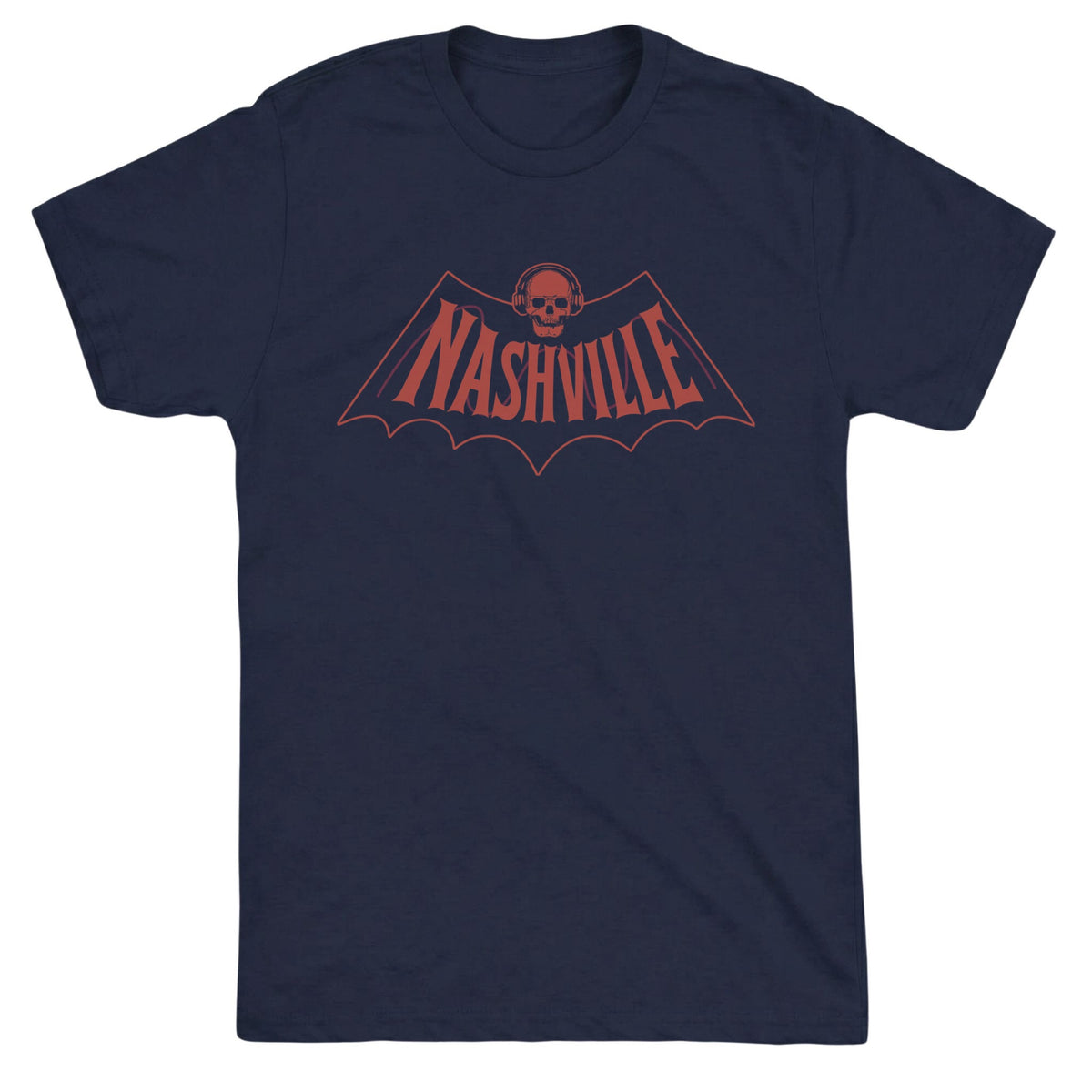 Nashville Bat Tee Navy Mockup