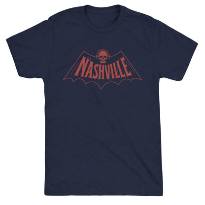 Nashville Bat Tee Navy Mockup