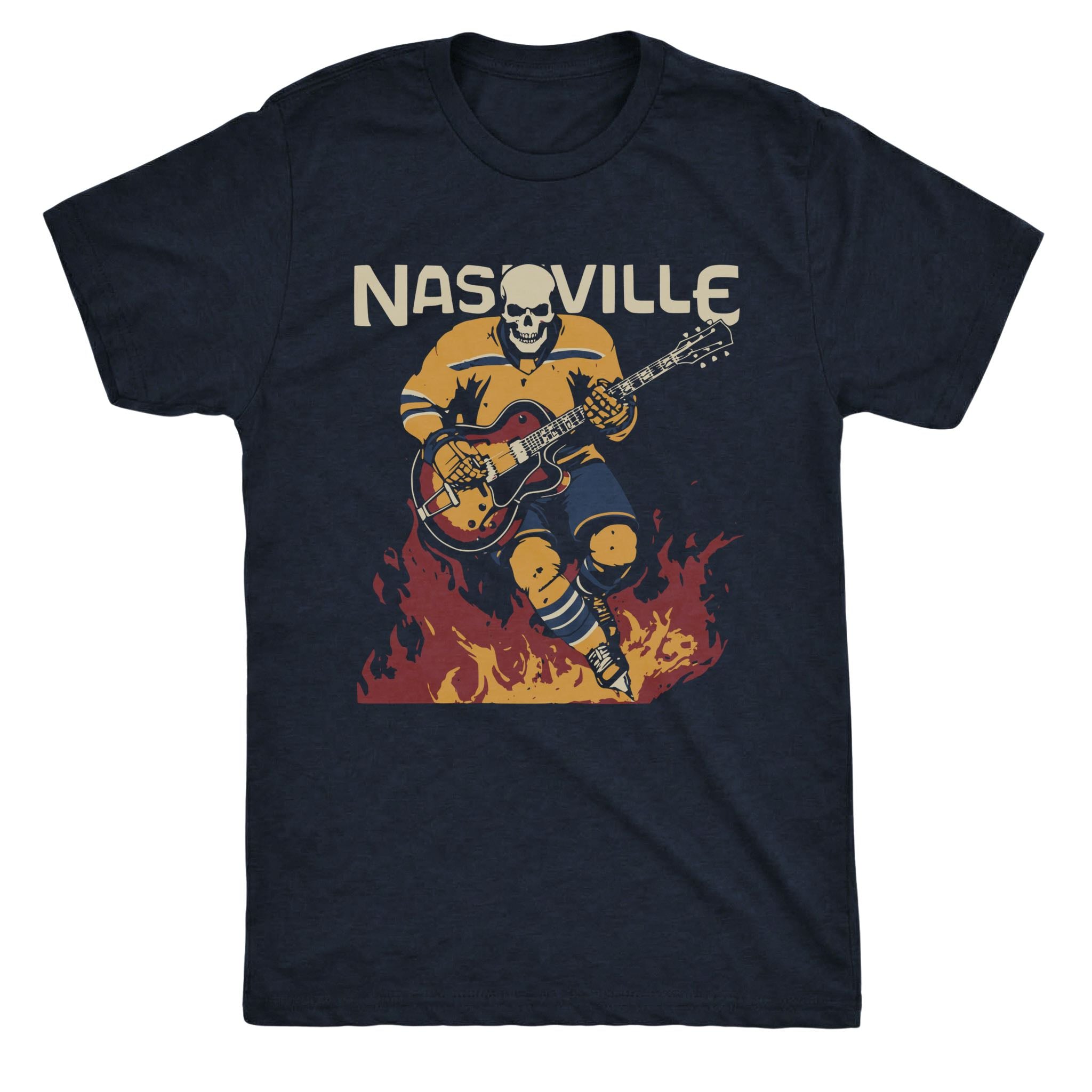 Nashville Hockey Tee Navy Mockup