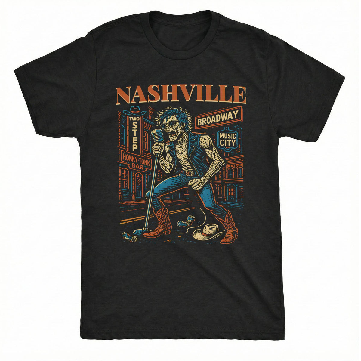Nashville Rocker T-shirt | Class Tee Black