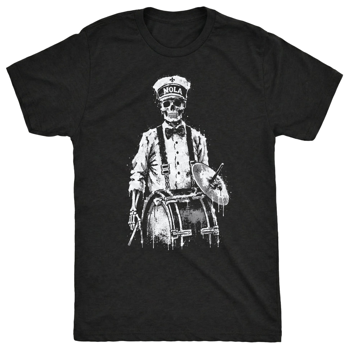 New Orleans - NOLA Busker Tee Black Mockup