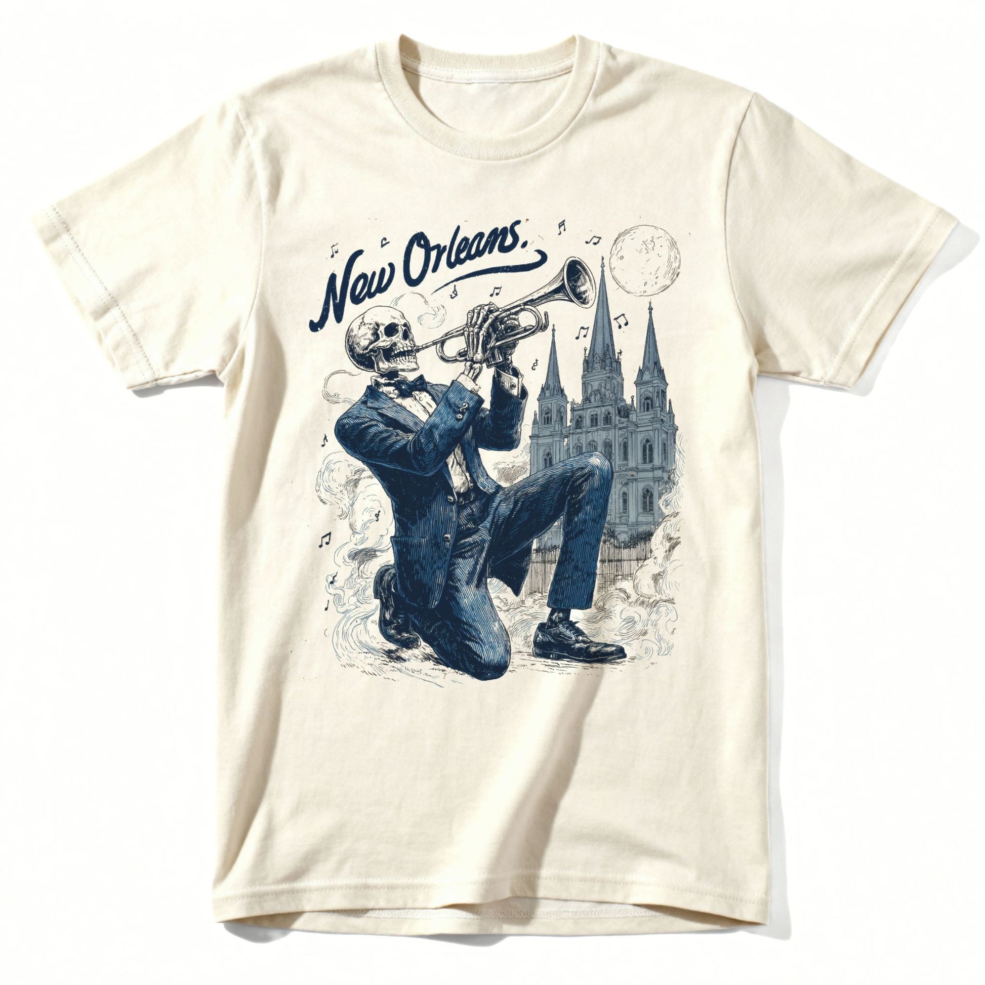 New Orleans Trumpeteer T-Shirt | Comfort Colors® 1717 Natural